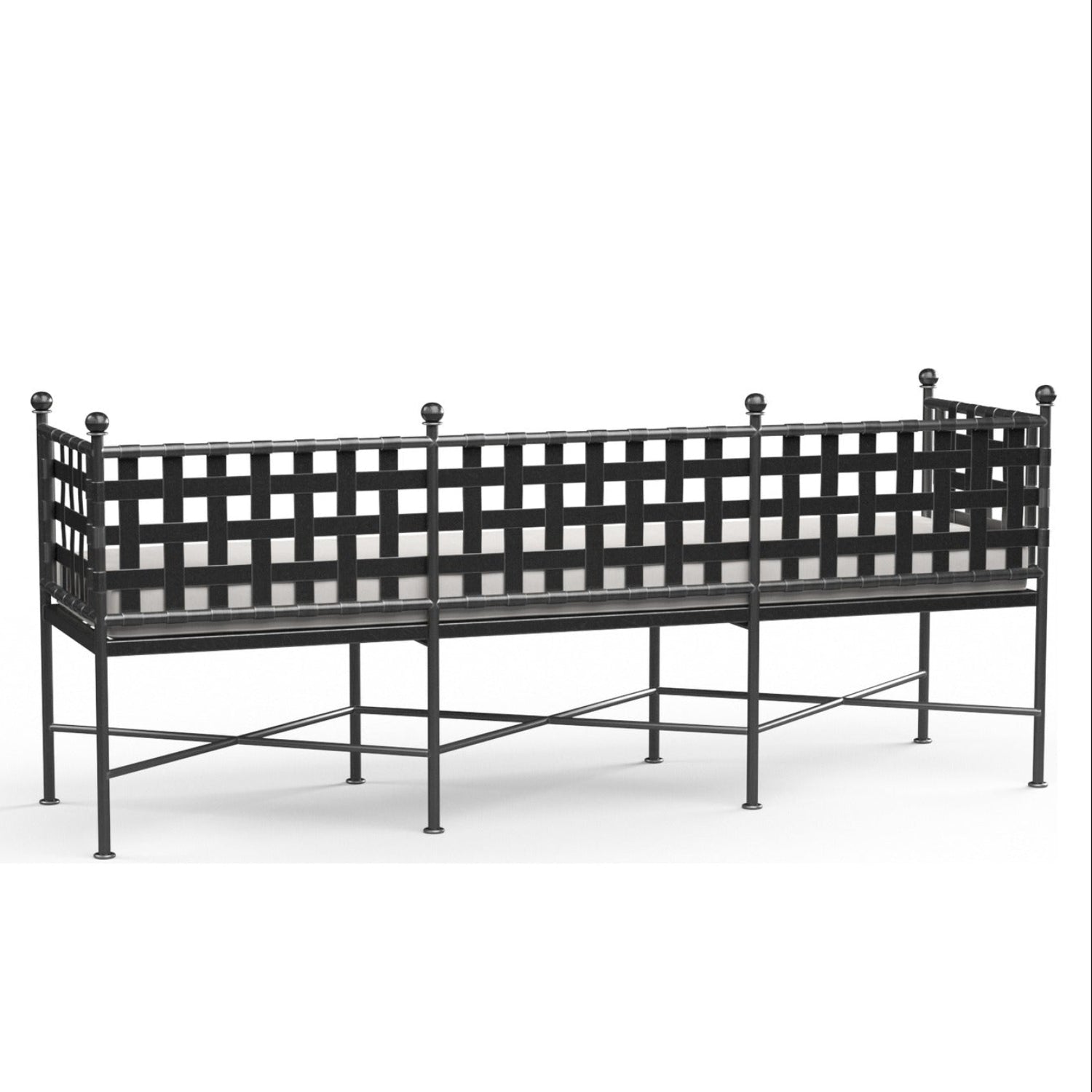 Sunset West Provence Canvas Flax w/Self Welt Garden Outdoor Bench