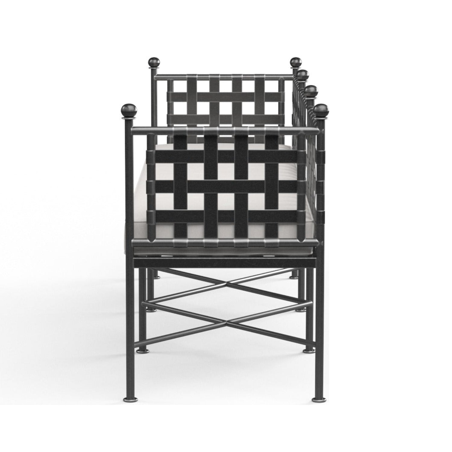 Sunset West Provence Canvas Flax w/Self Welt Garden Outdoor Bench