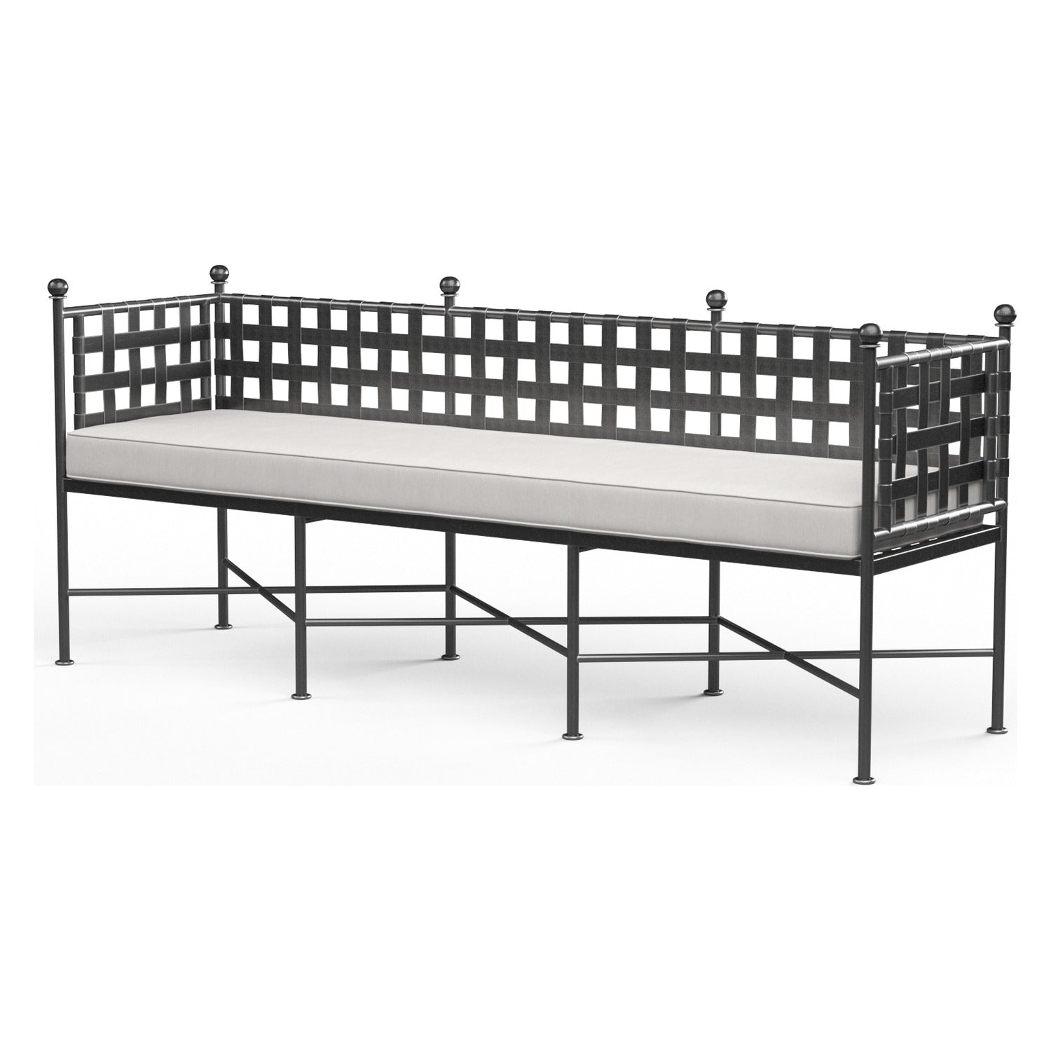 Sunset West Provence Canvas Flax w/Self Welt Garden Outdoor Bench