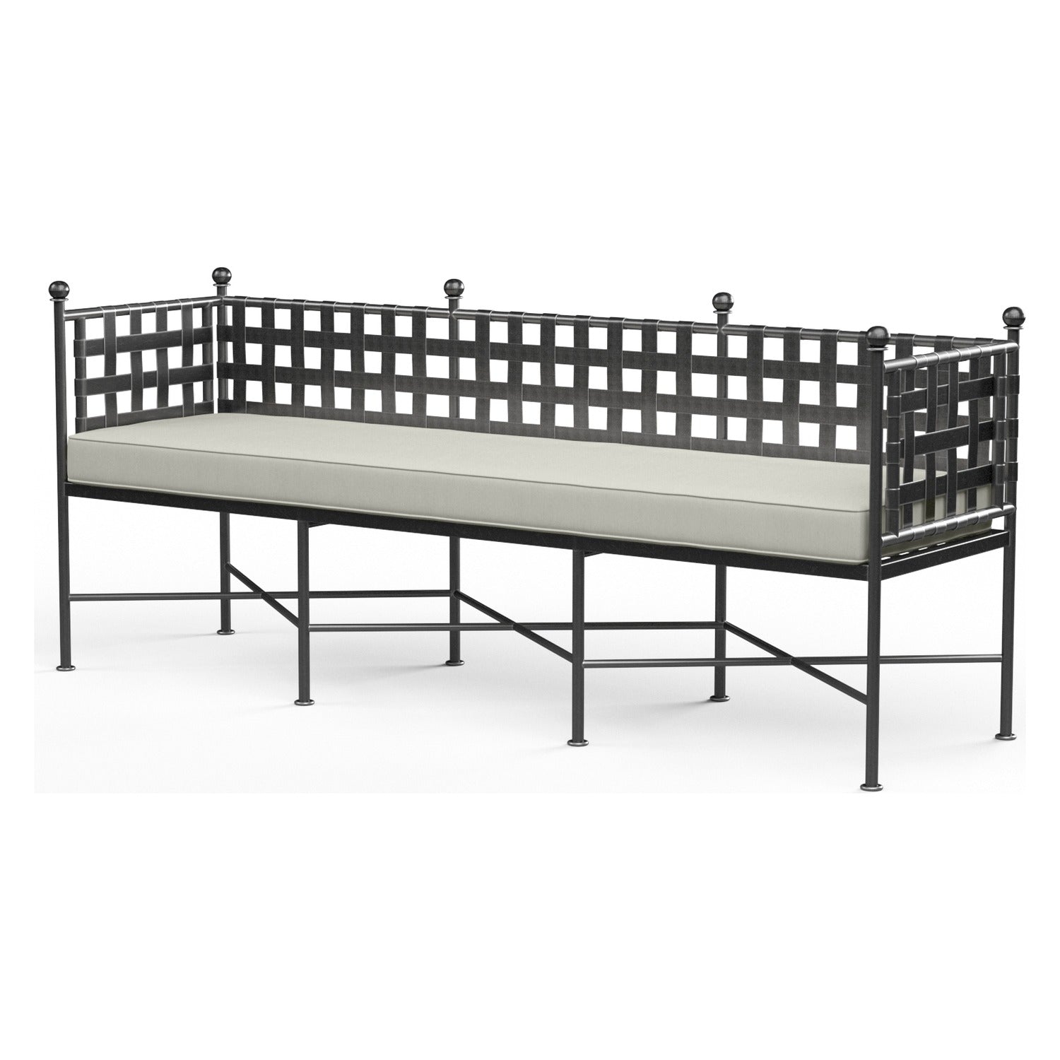 Sunset West Provence Canvas Granite w/Self Welt Garden Outdoor Bench