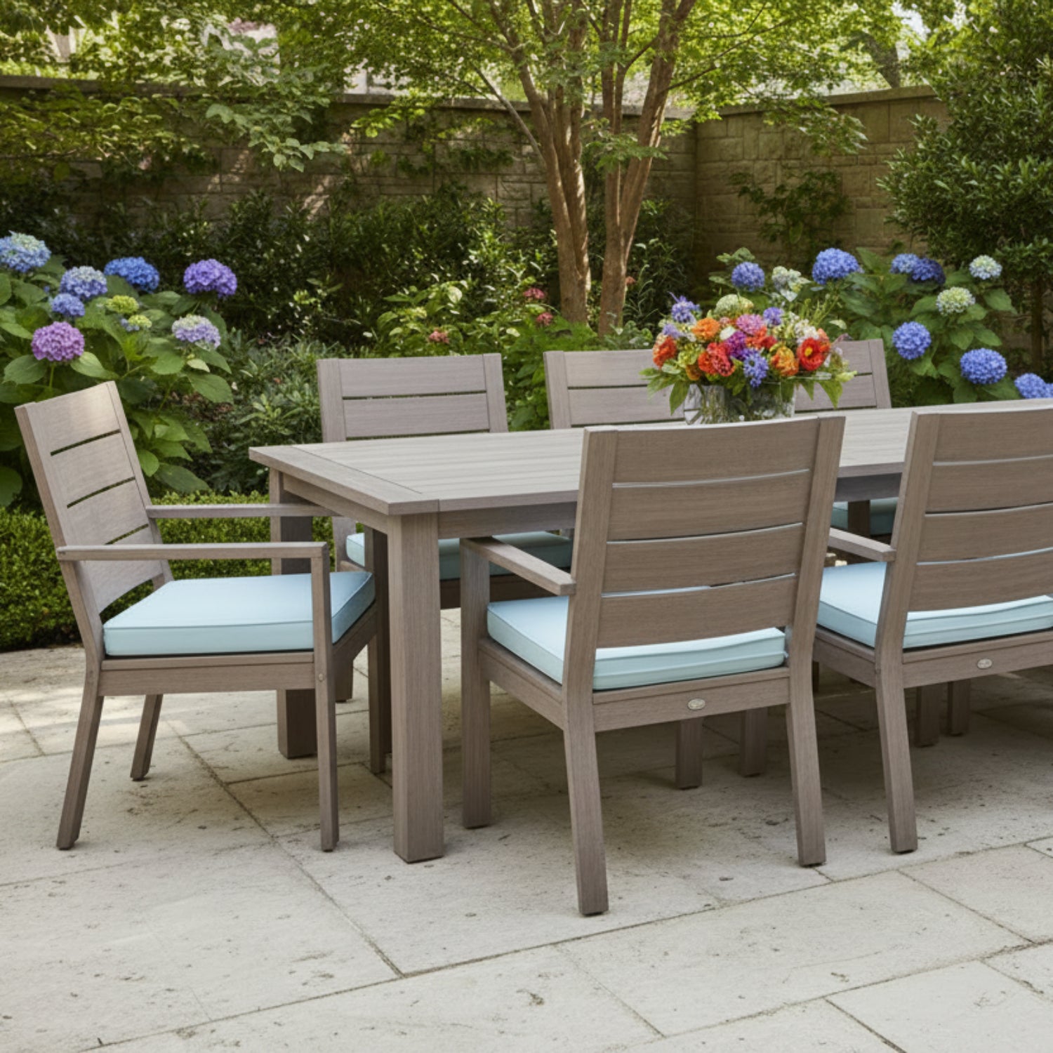 Sunset West Laguna Canvas Skyline Outdoor Dining Chair Set of 2