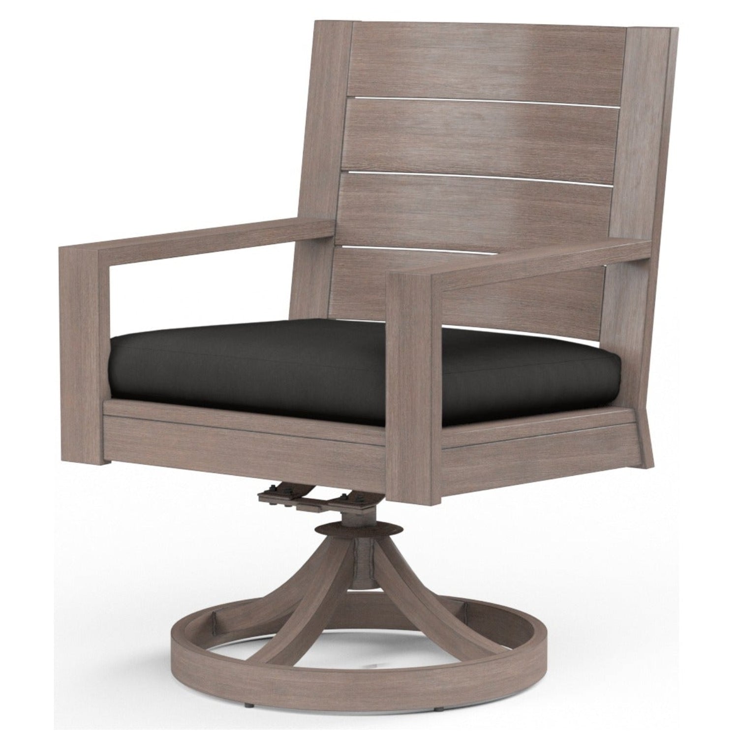 Sunset West Laguna Spectrum Carbon Outdoor Swivel Dining Chair Set of 2