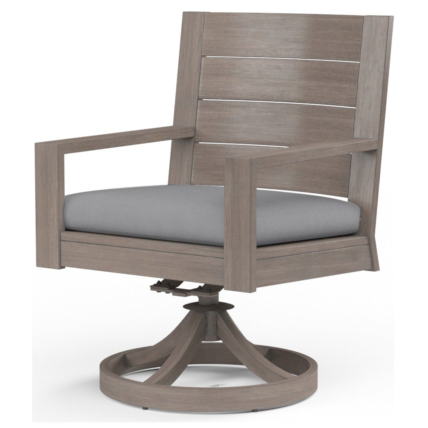 Sunset West Laguna Canvas Granite Outdoor Swivel Dining Chair Set of 2