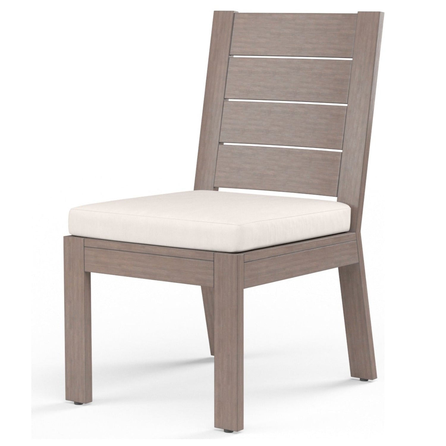 Sunset West Laguna Canvas Natural Outdoor Armless Dining Chair Set of 2
