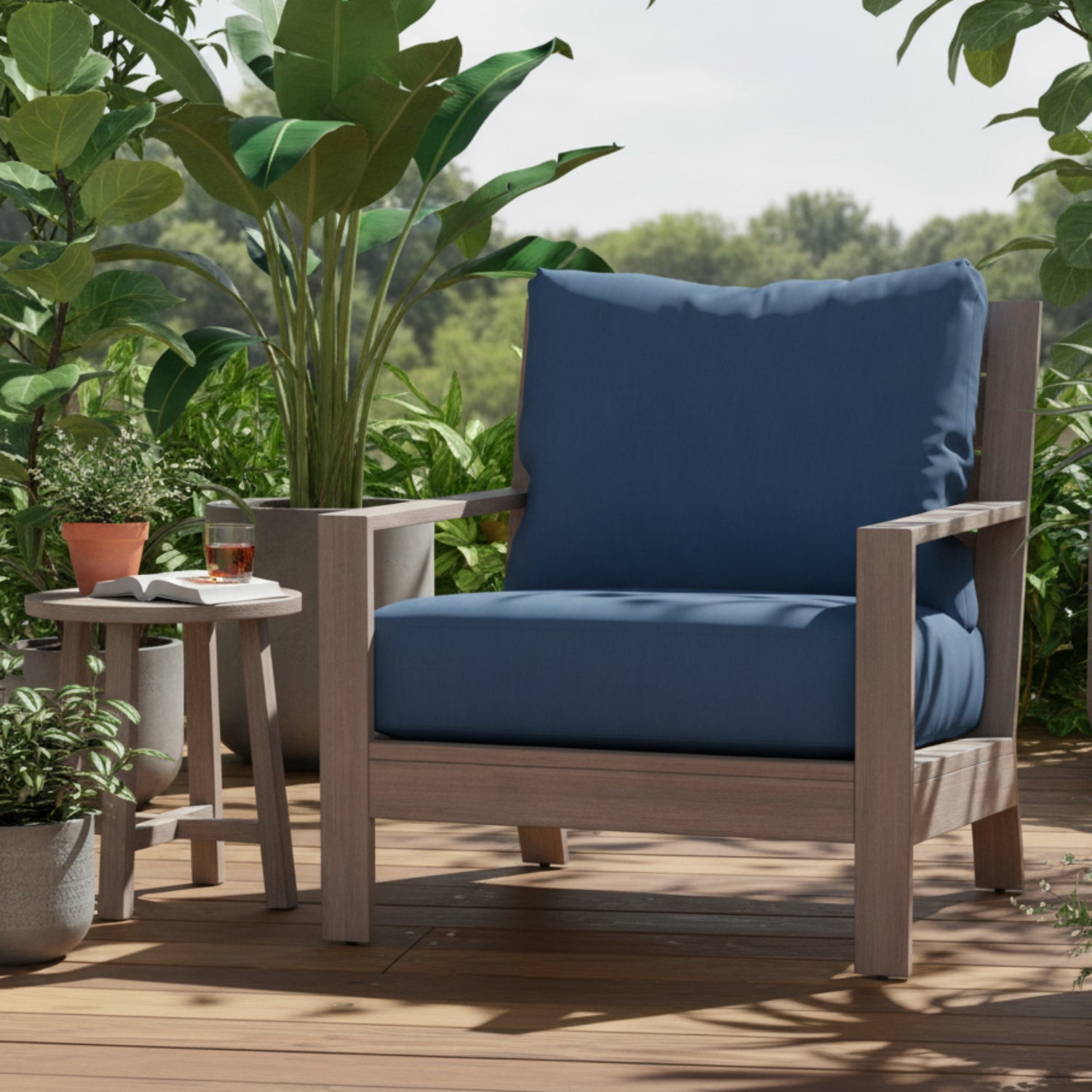 Sunset West Laguna Spectrum Indigo Outdoor Club Chair