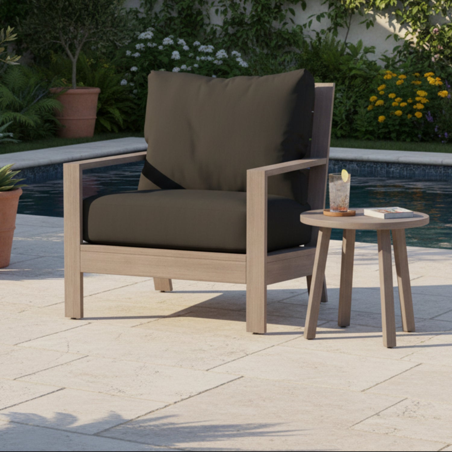 Sunset West Laguna Spectrum Carbon Outdoor Club Chair