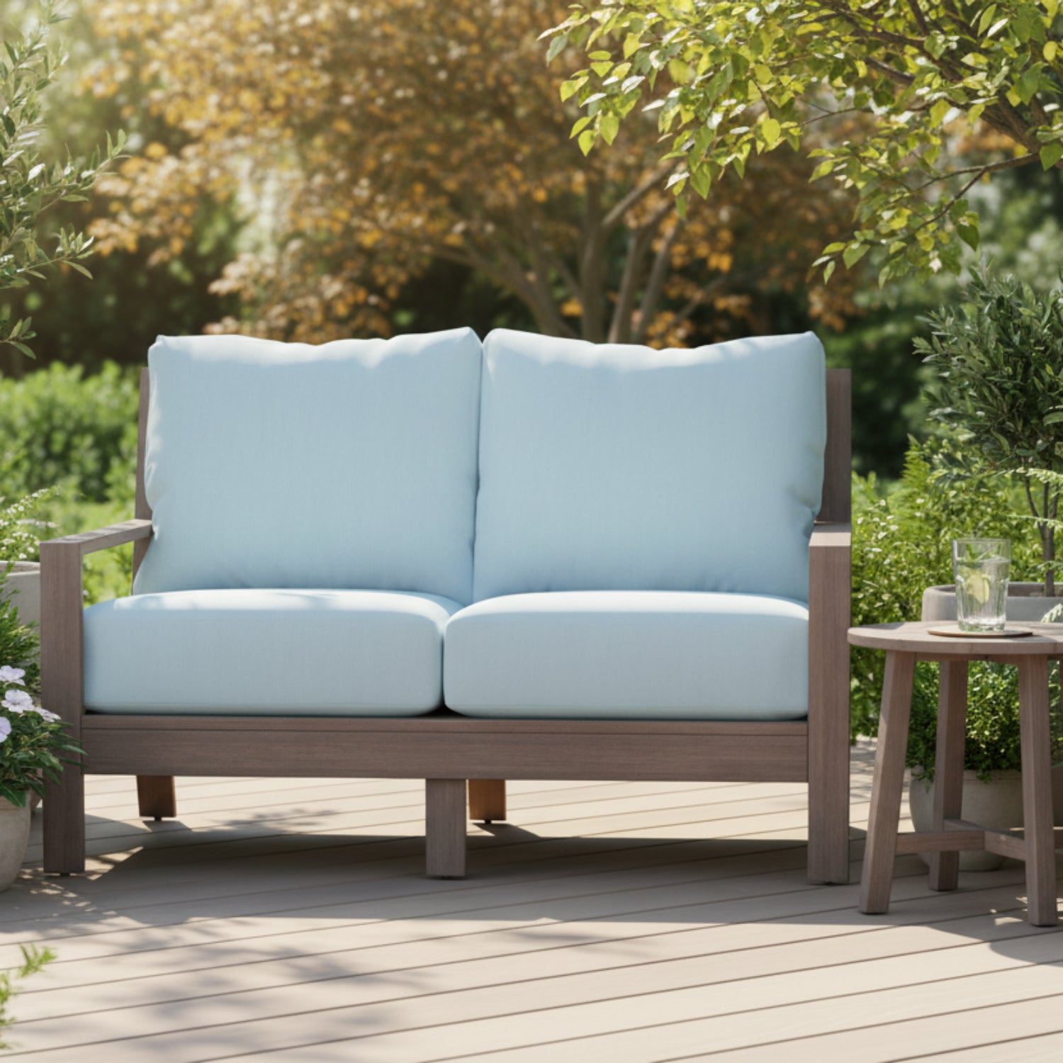 Sunset West Laguna Canvas Skyline Outdoor Loveseat