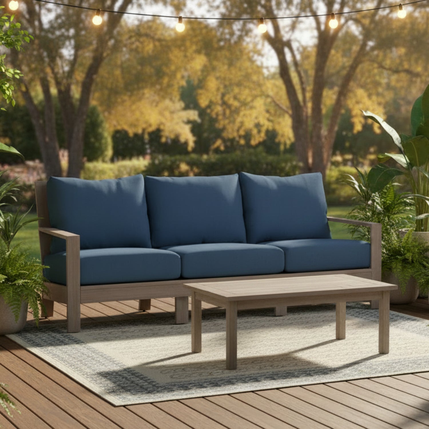 Sunset West Laguna Spectrum Indigo Outdoor Sofa