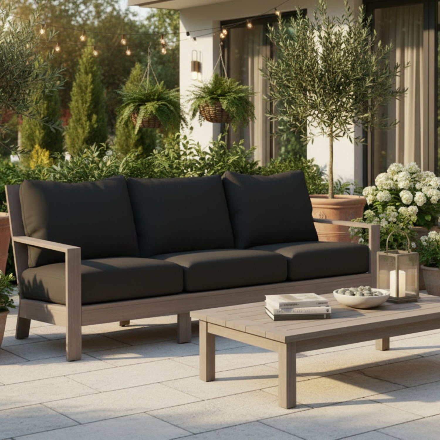 Sunset West Laguna Spectrum Carbon Outdoor Sofa