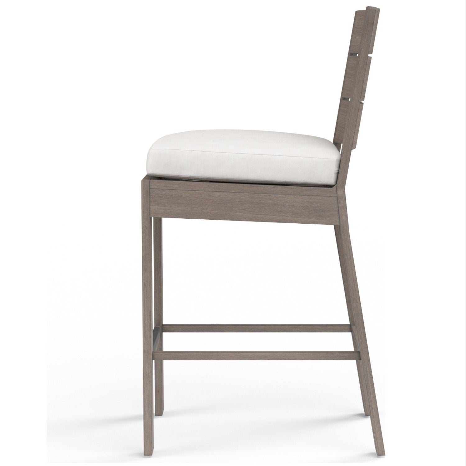 Sunset West Laguna Canvas Flax Outdoor Barstool Set of 2