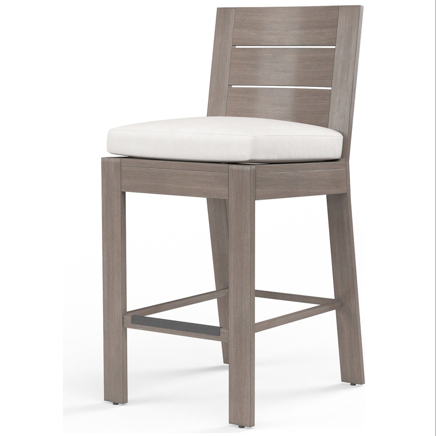 Sunset West Laguna Canvas Flax Outdoor Barstool Set of 2