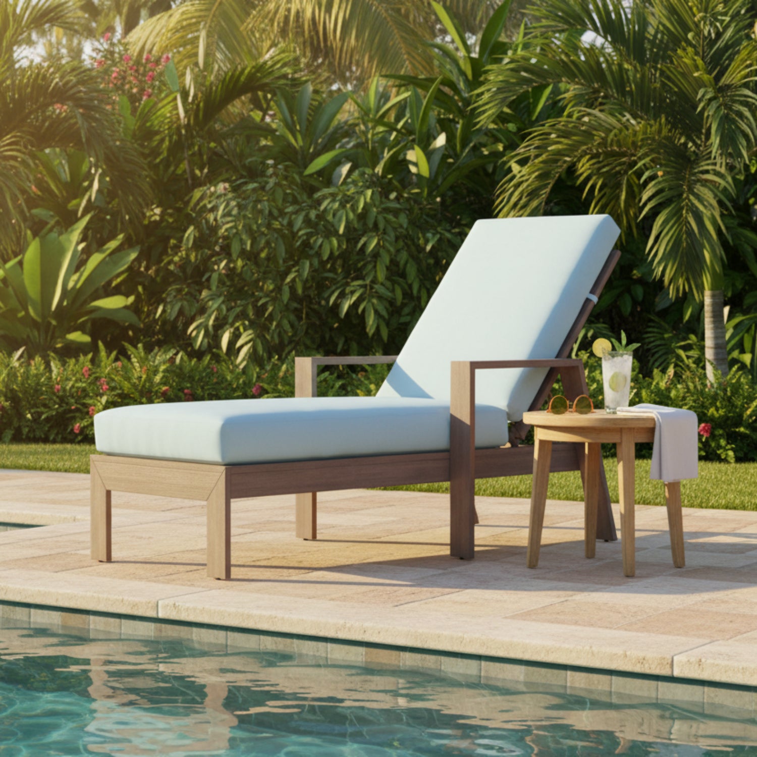 Sunset West Laguna Canvas Skyline Outdoor Chaise Lounge