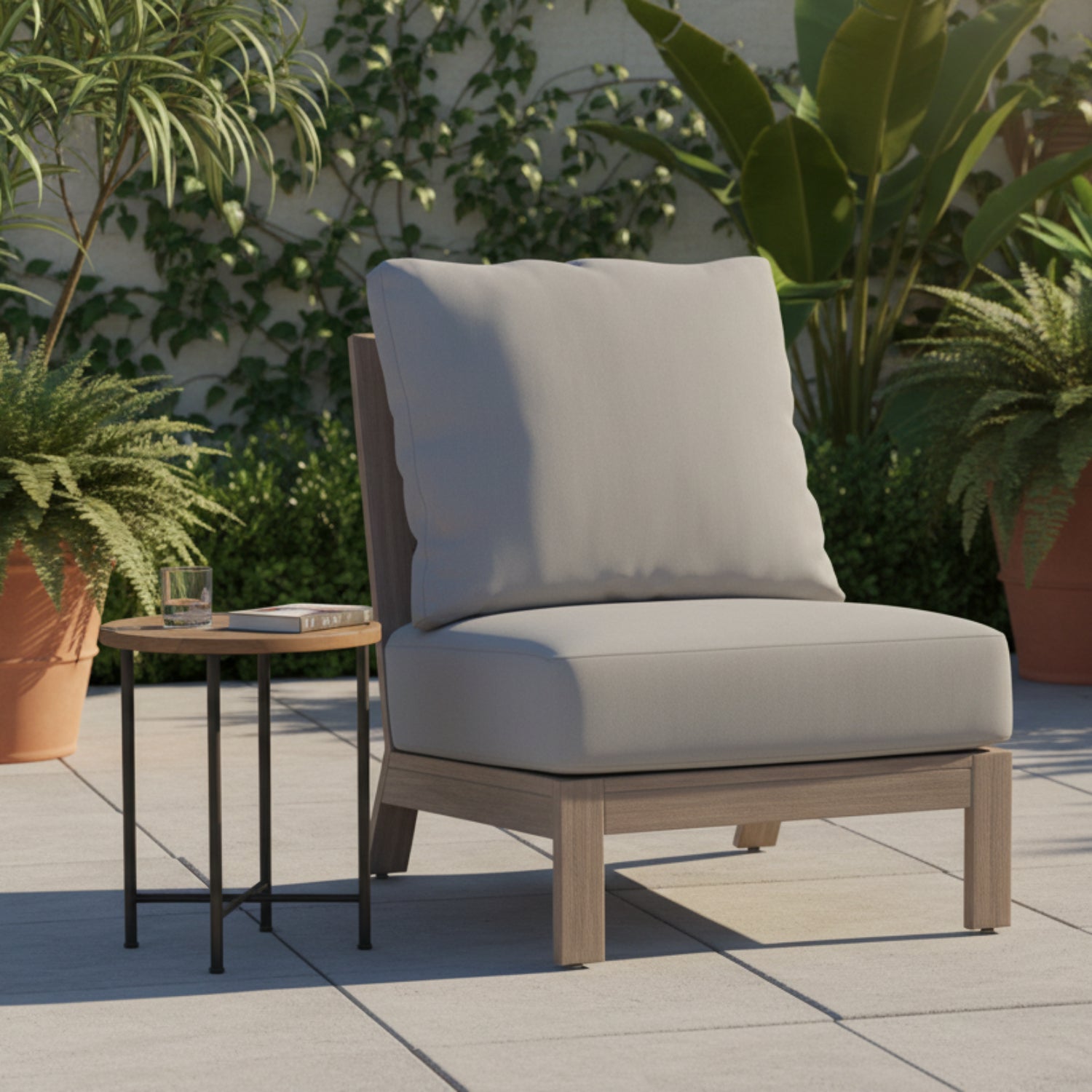 Sunset West Laguna Canvas Granite Outdoor Armless Club