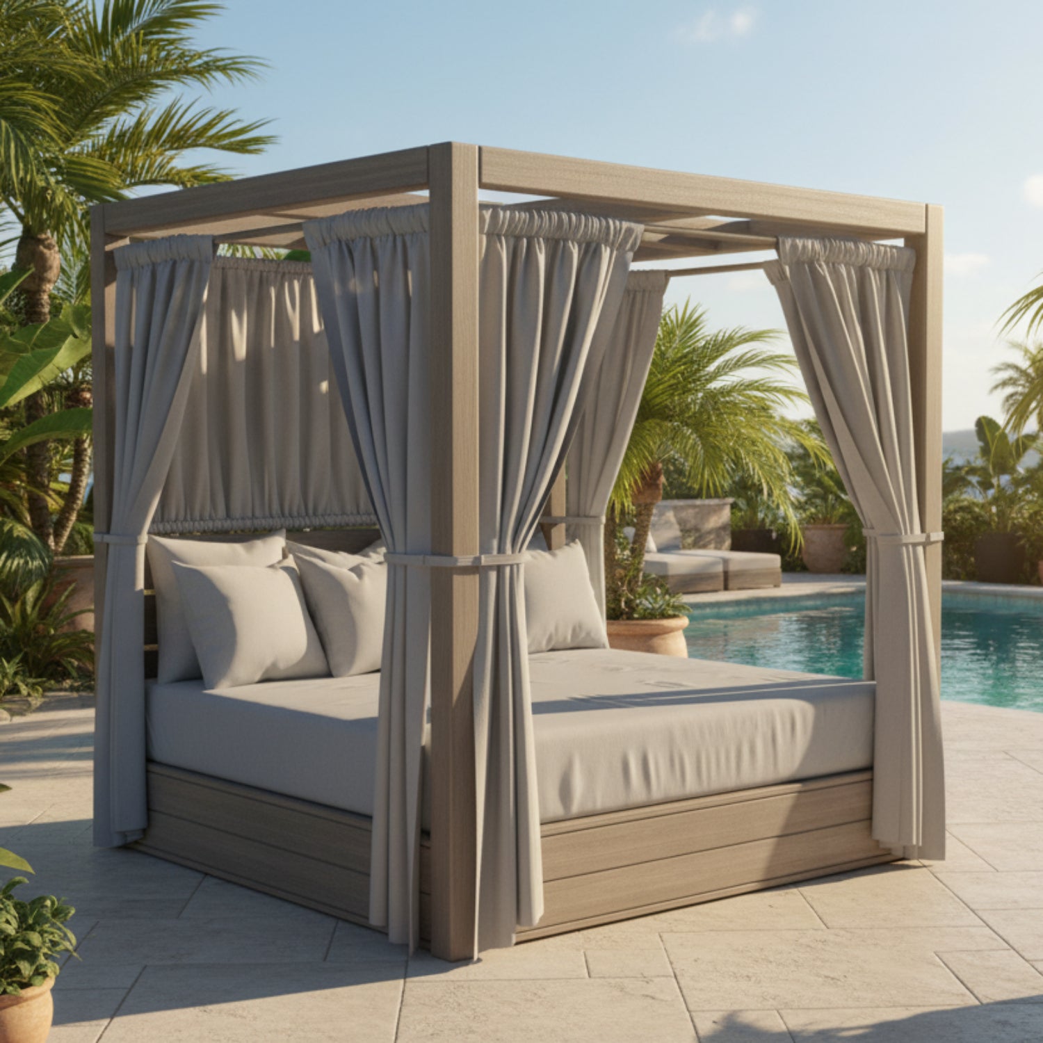 Sunset West Laguna Canvas Granite Resort King Outdoor Daybed