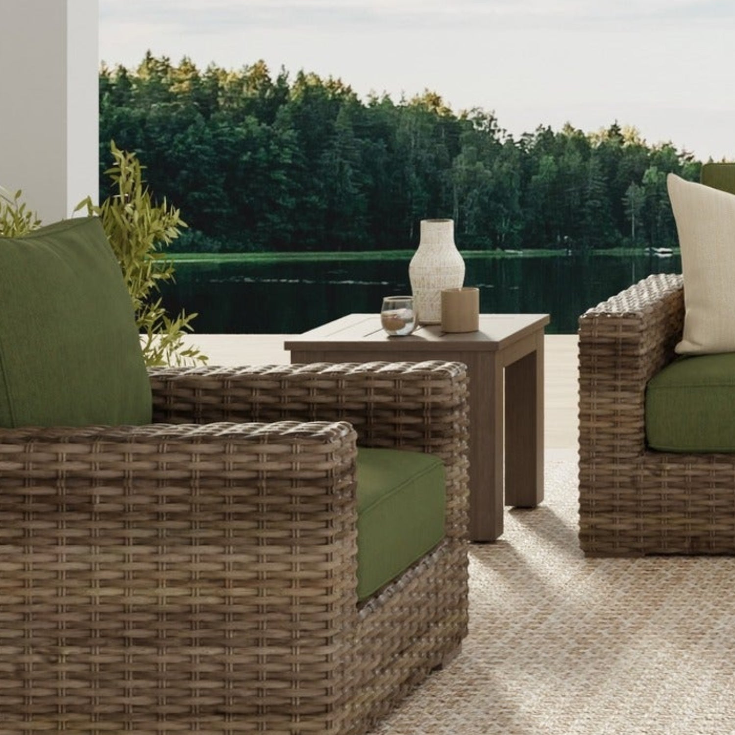 Sunset West Laguna Outdoor End Table Set of 2