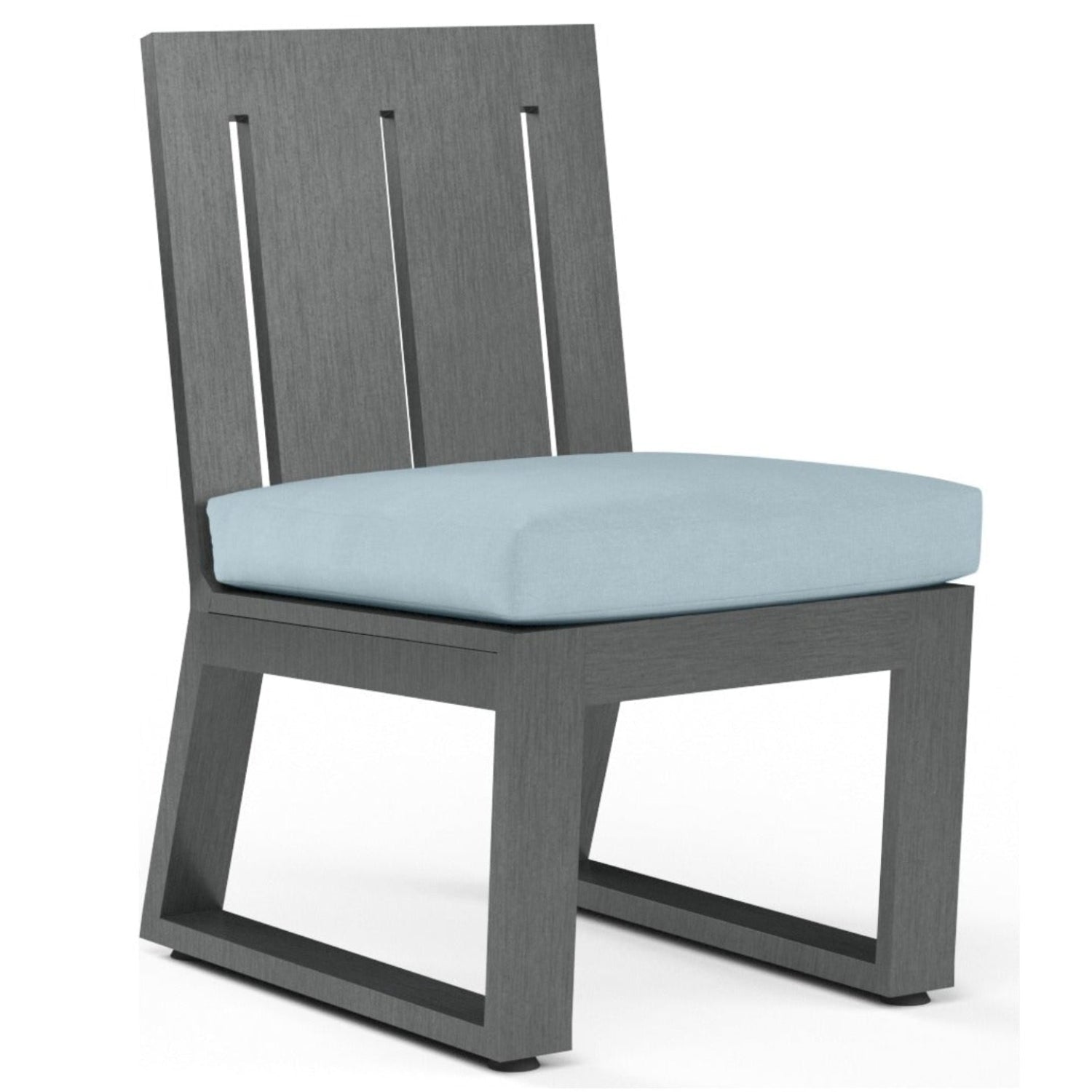 Sunset West Redondo Canvas Skyline Outdoor Armless Dining Chair Set of 2