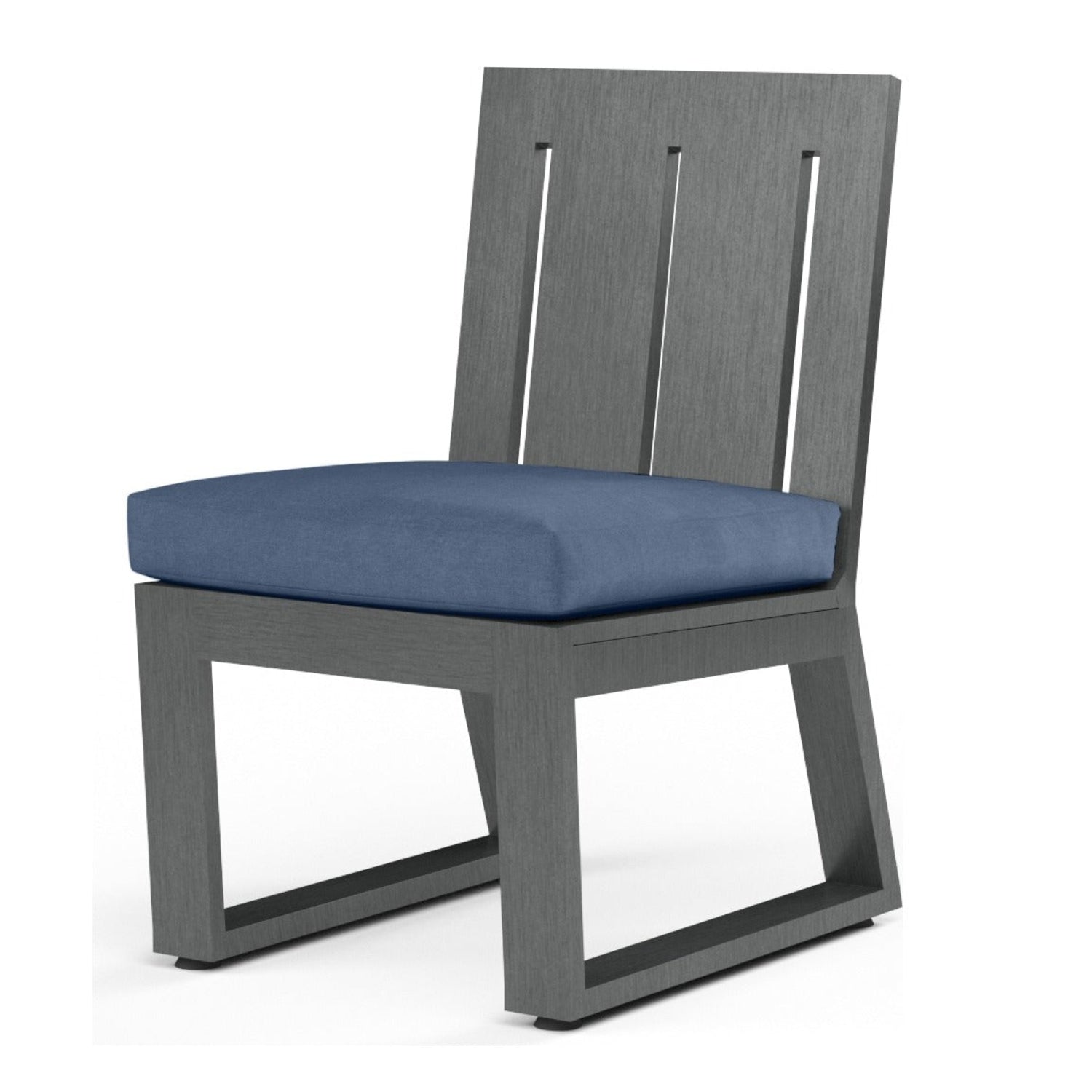 Sunset West Redondo Spectrum Indigo Outdoor Armless Dining Chair Set of 2