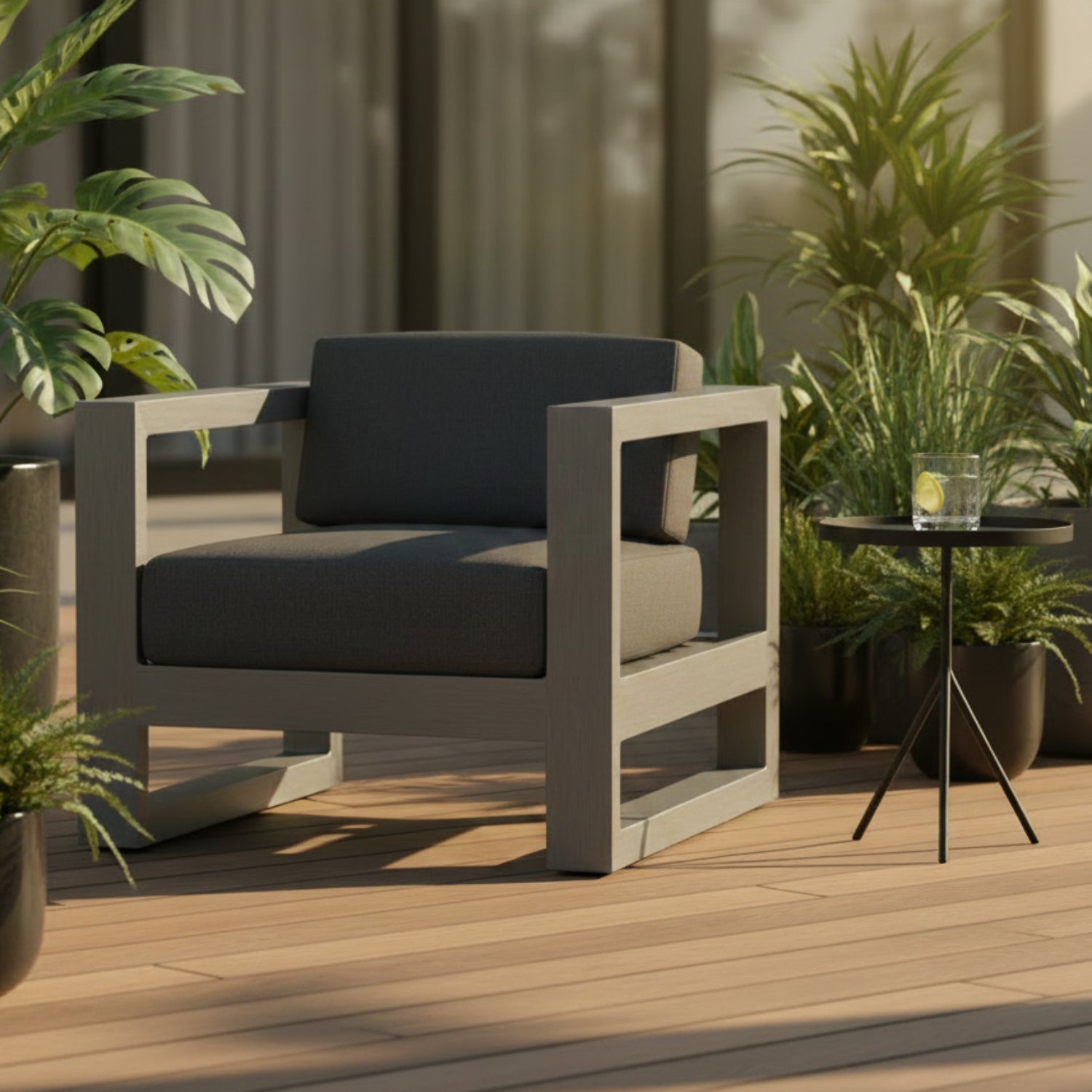 Sunset West Redondo Spectrum Carbon Outdoor Club Chair