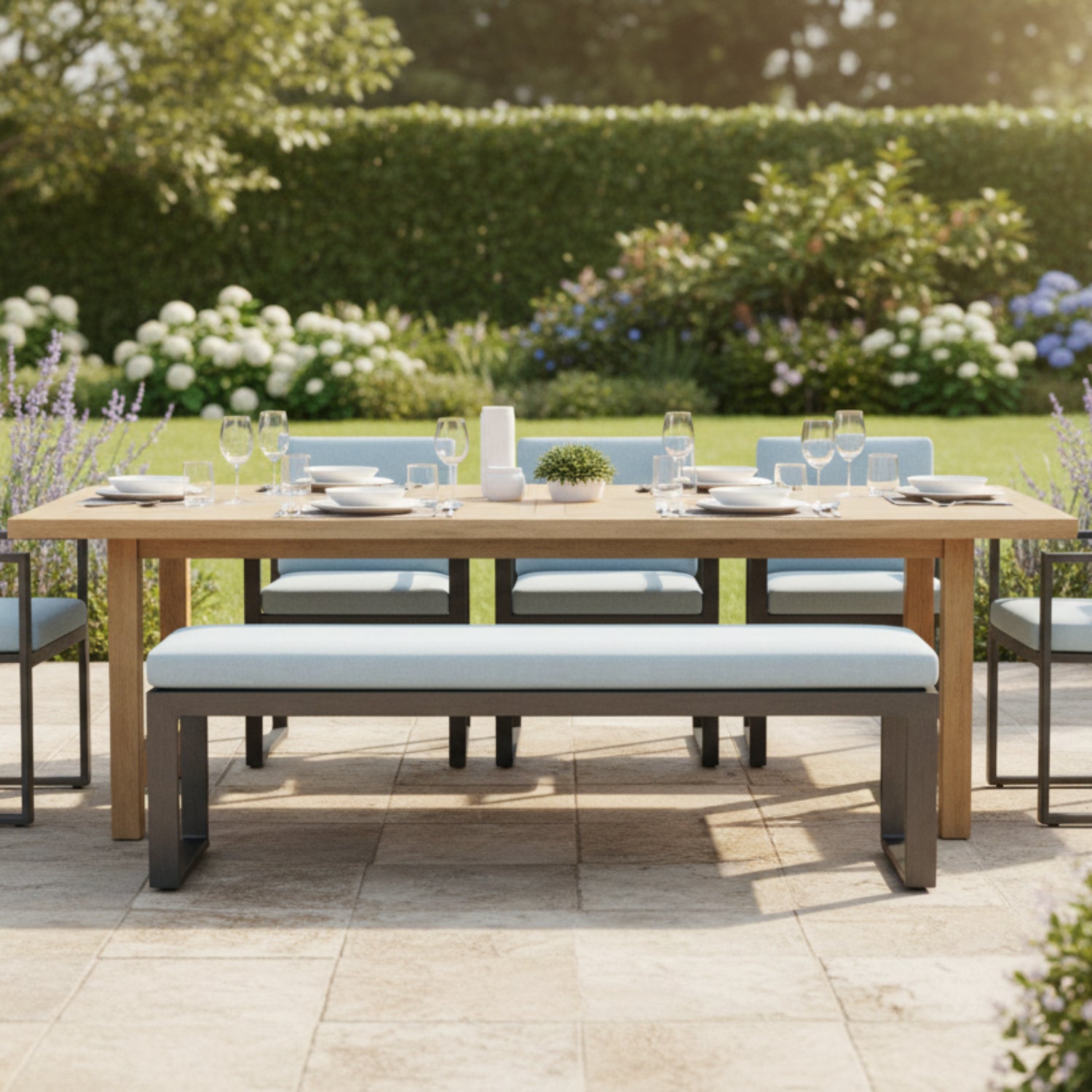 Sunset West Redondo Canvas Skyline Outdoor Dining Bench