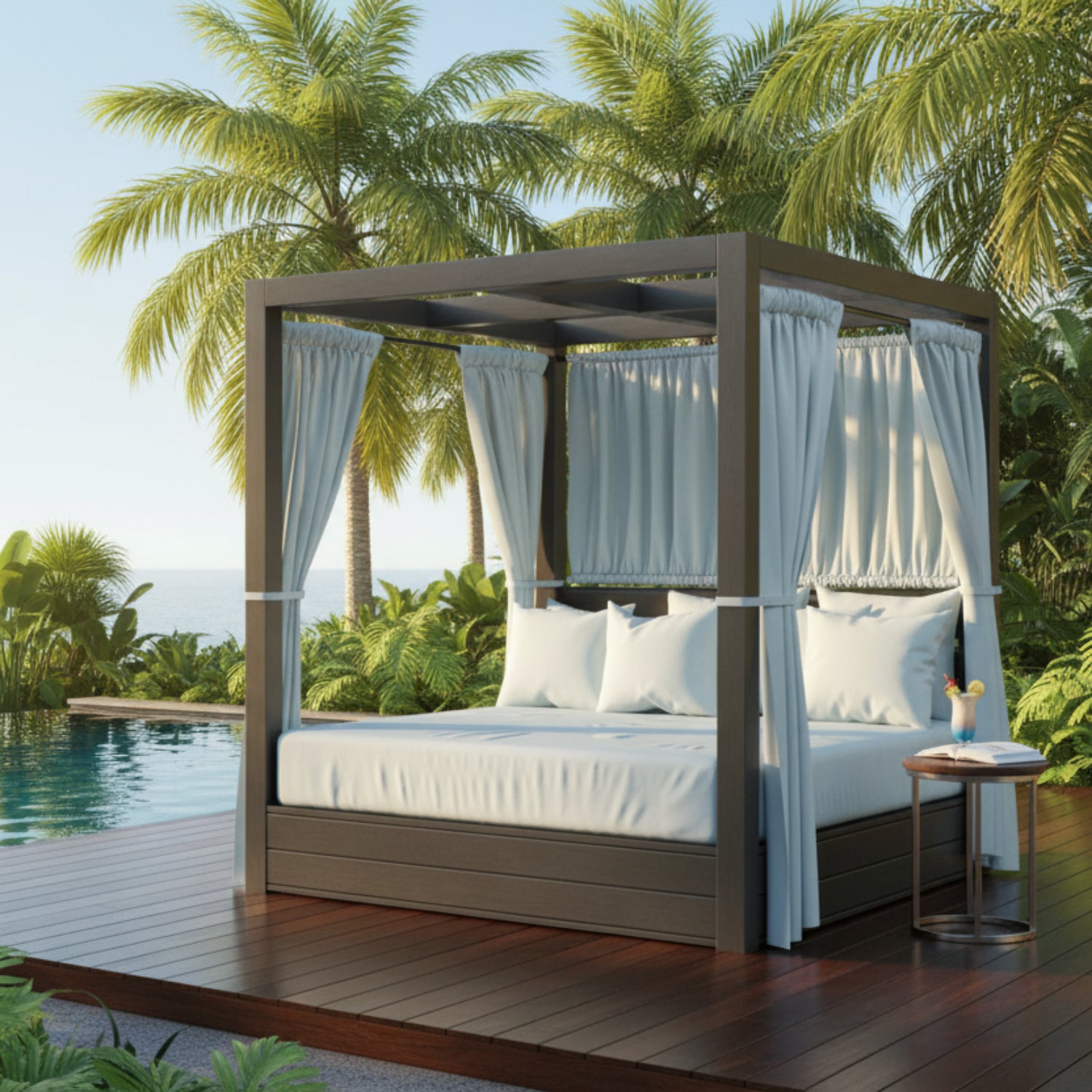Sunset West Redondo Canvas Skyline Outdoor Resort King Day Bed