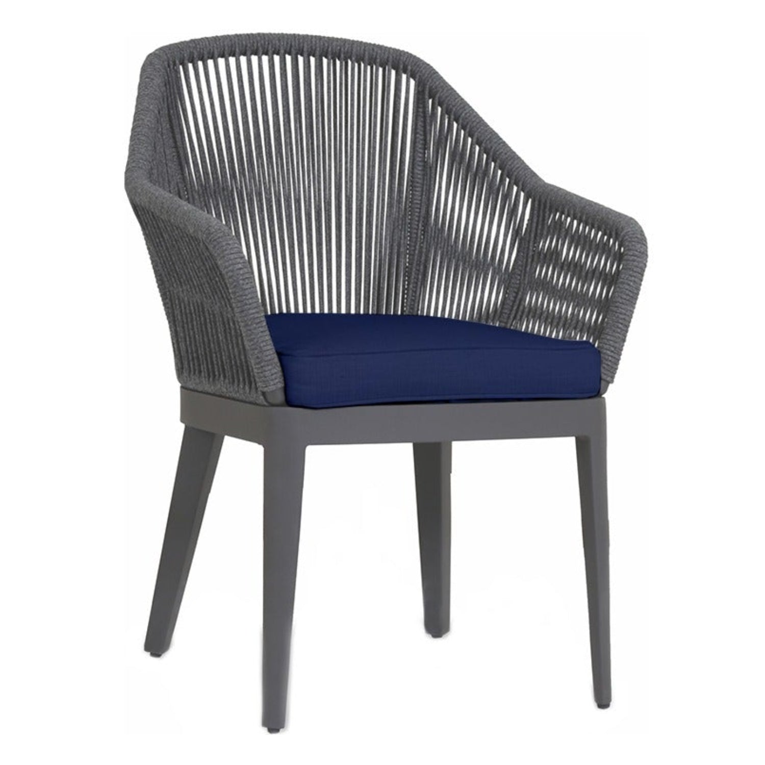Sunset West Milano Echo Midnight w/Self Welt Outdoor Dining Chair Set of 2