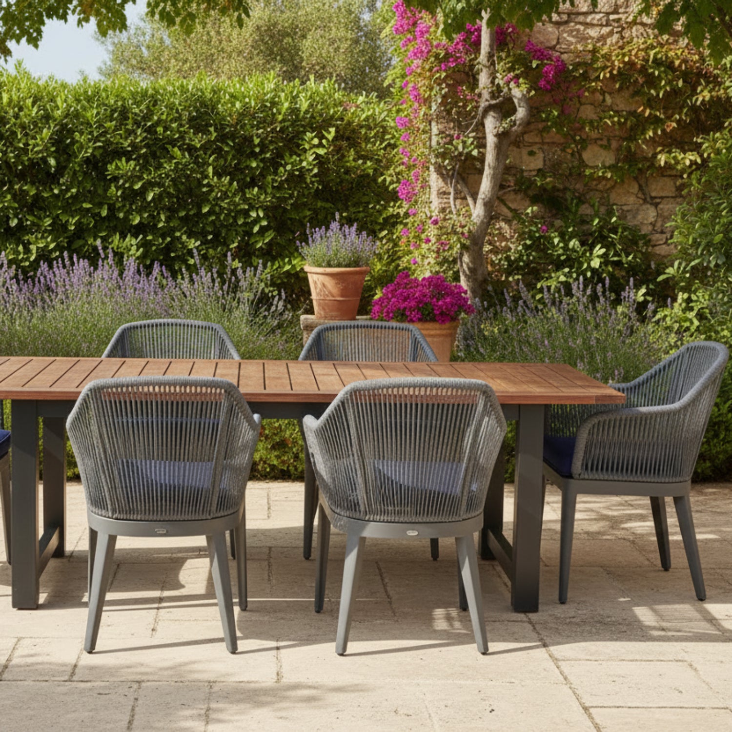 Sunset West Milano Echo Midnight w/Self Welt Outdoor Dining Chair Set of 2