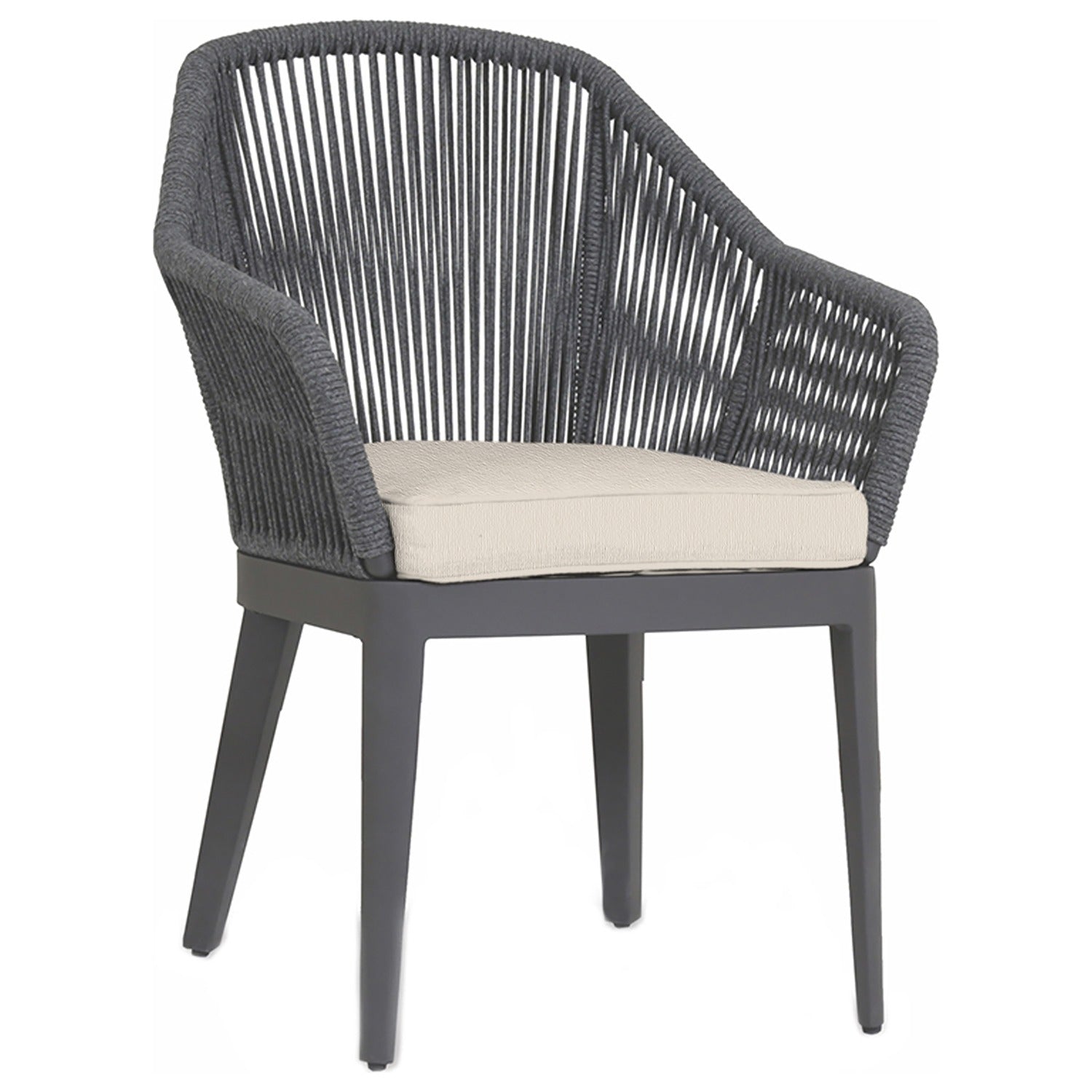 Sunset West Milano Echo Ash w/Self Welt Outdoor Dining Chair Set of 2