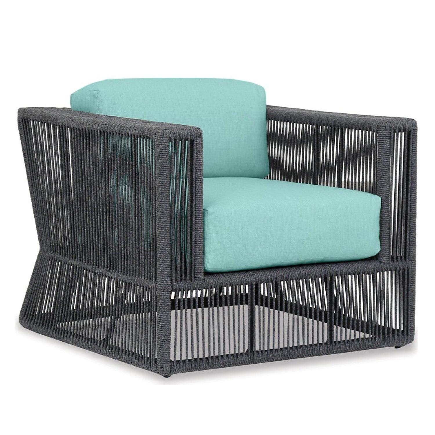 Sunset West Milano Dupione Celeste w/Self Welt Outdoor Club Chair