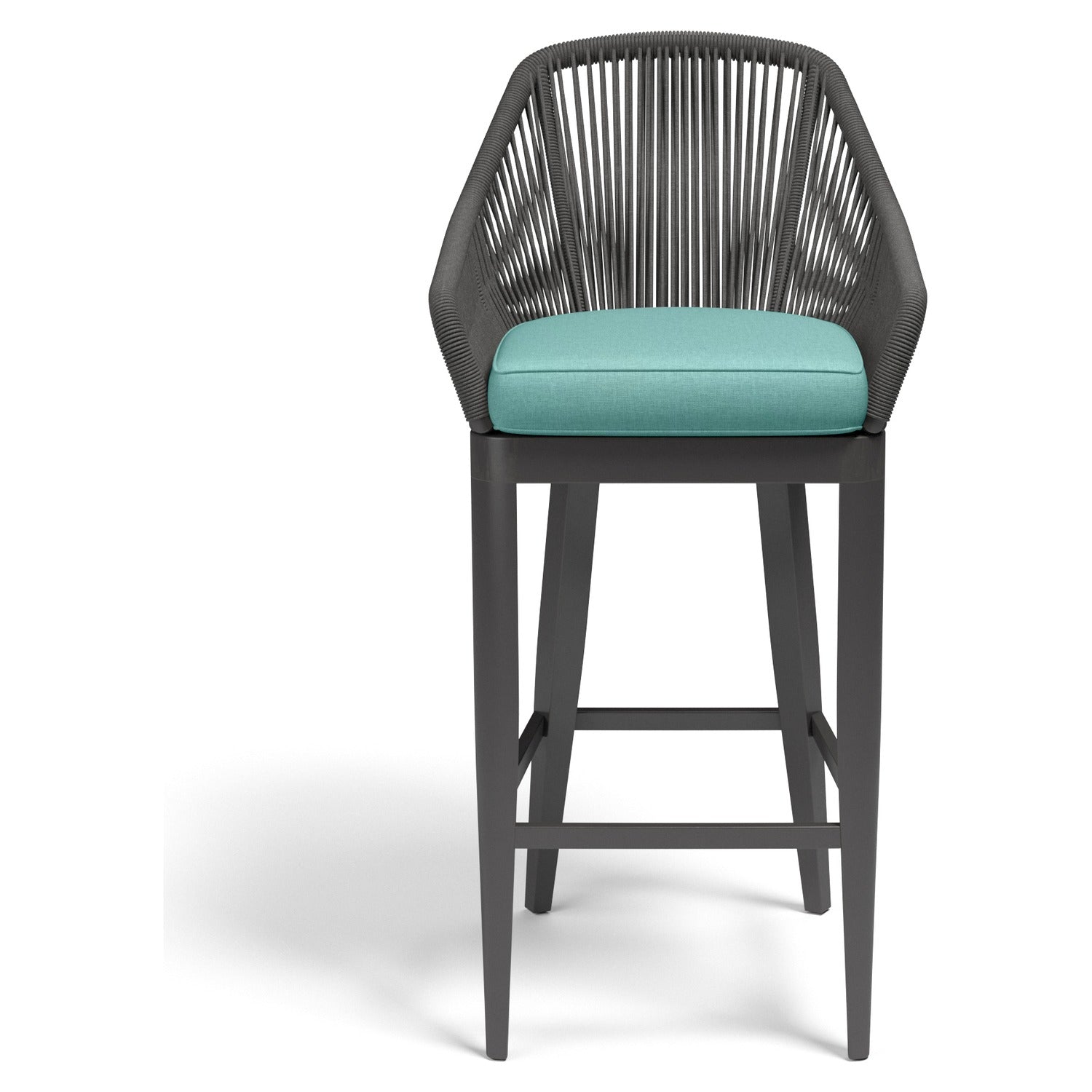 Sunset West Milano Dupione Celeste w/Self Welt Outdoor Barstool