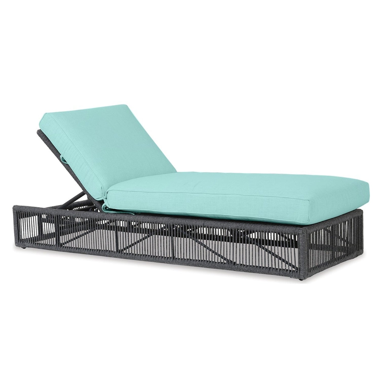 Sunset West Milano Dupione Celeste w/Self Welt Outdoor Adjustable Chaise