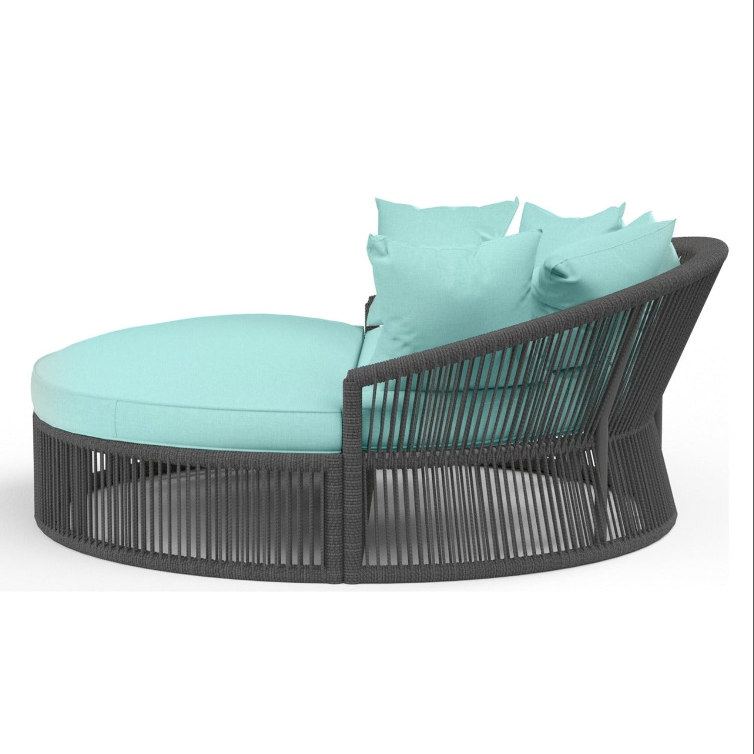 Sunset West Milano Dupione Celeste w/Self Welt Outdoor Daybed