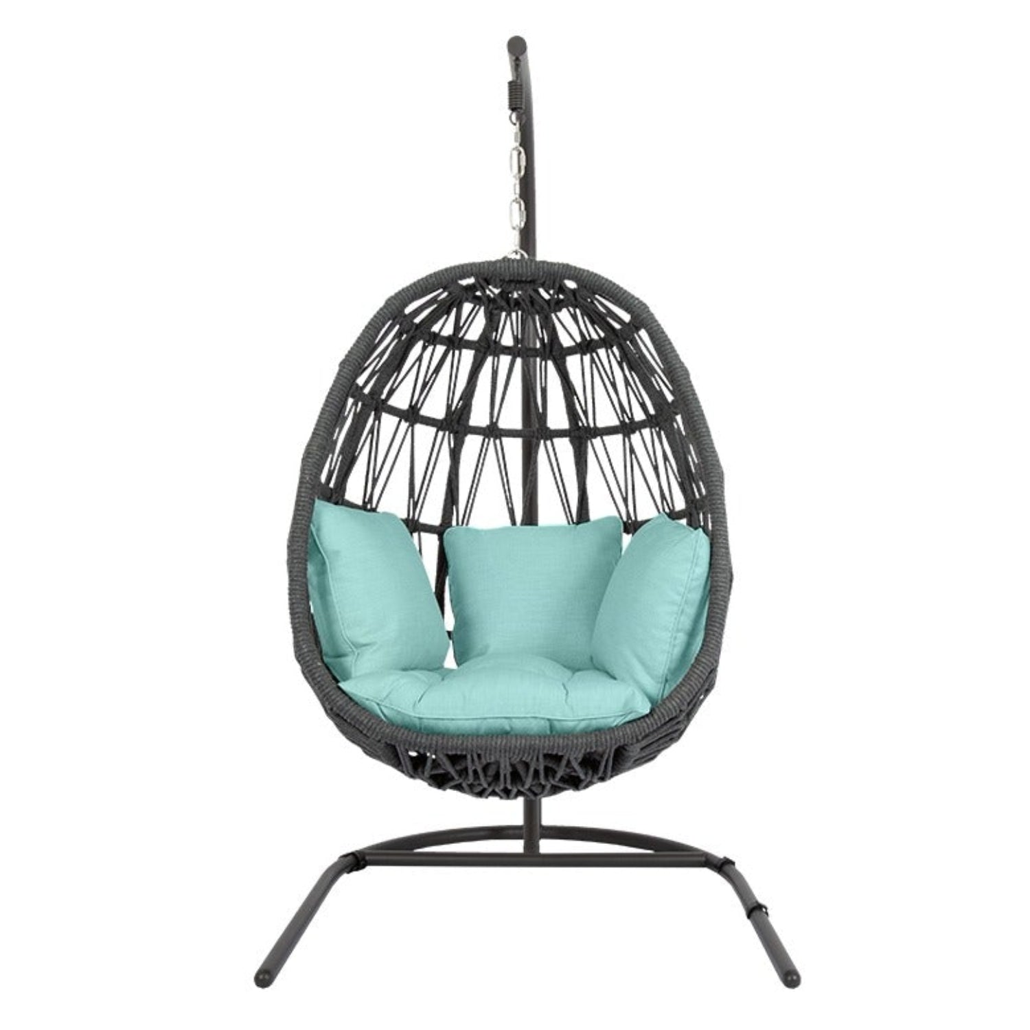Sunset West Milano Dupione Celeste w/Self Welt Hanging Outdoor Chair