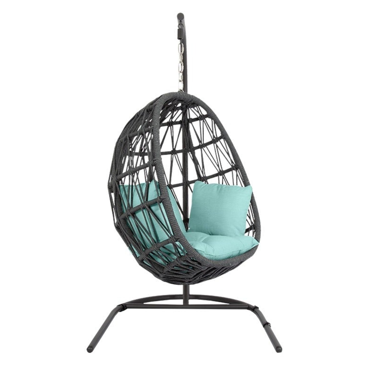 Sunset West Milano Dupione Celeste w/Self Welt Hanging Outdoor Chair