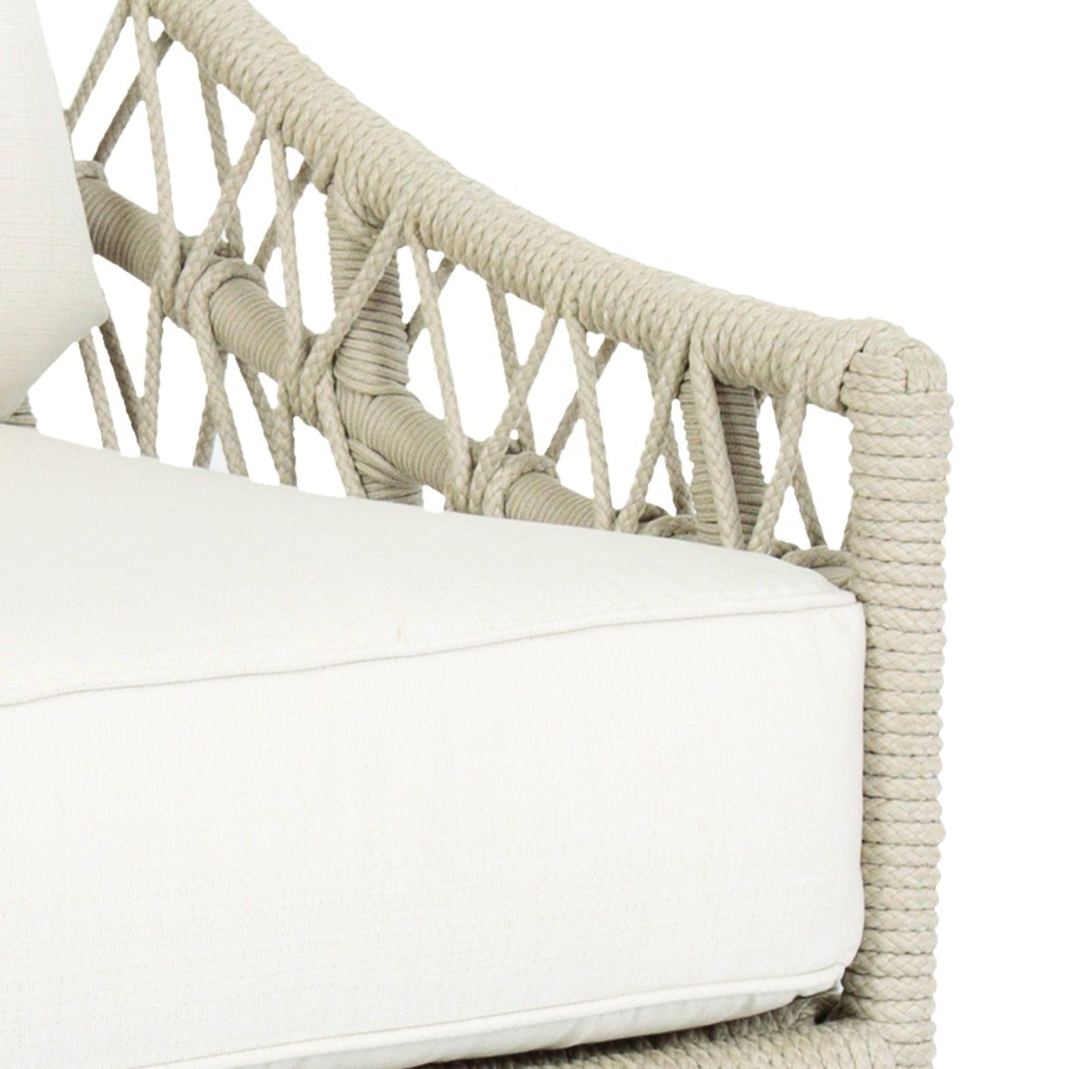 Sunset West Dana Rope Linen Canvas w/Self Welt Outdoor Club Chair