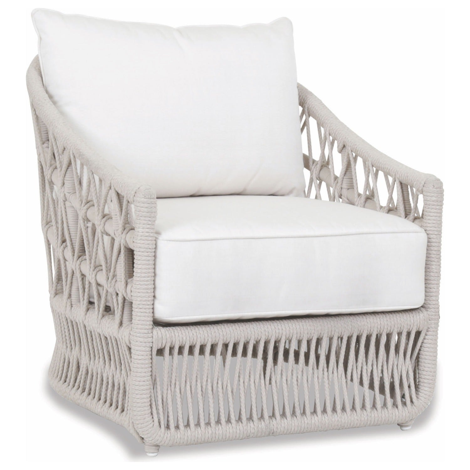 Sunset West Dana Rope Linen Canvas w/Self Welt Outdoor Club Chair