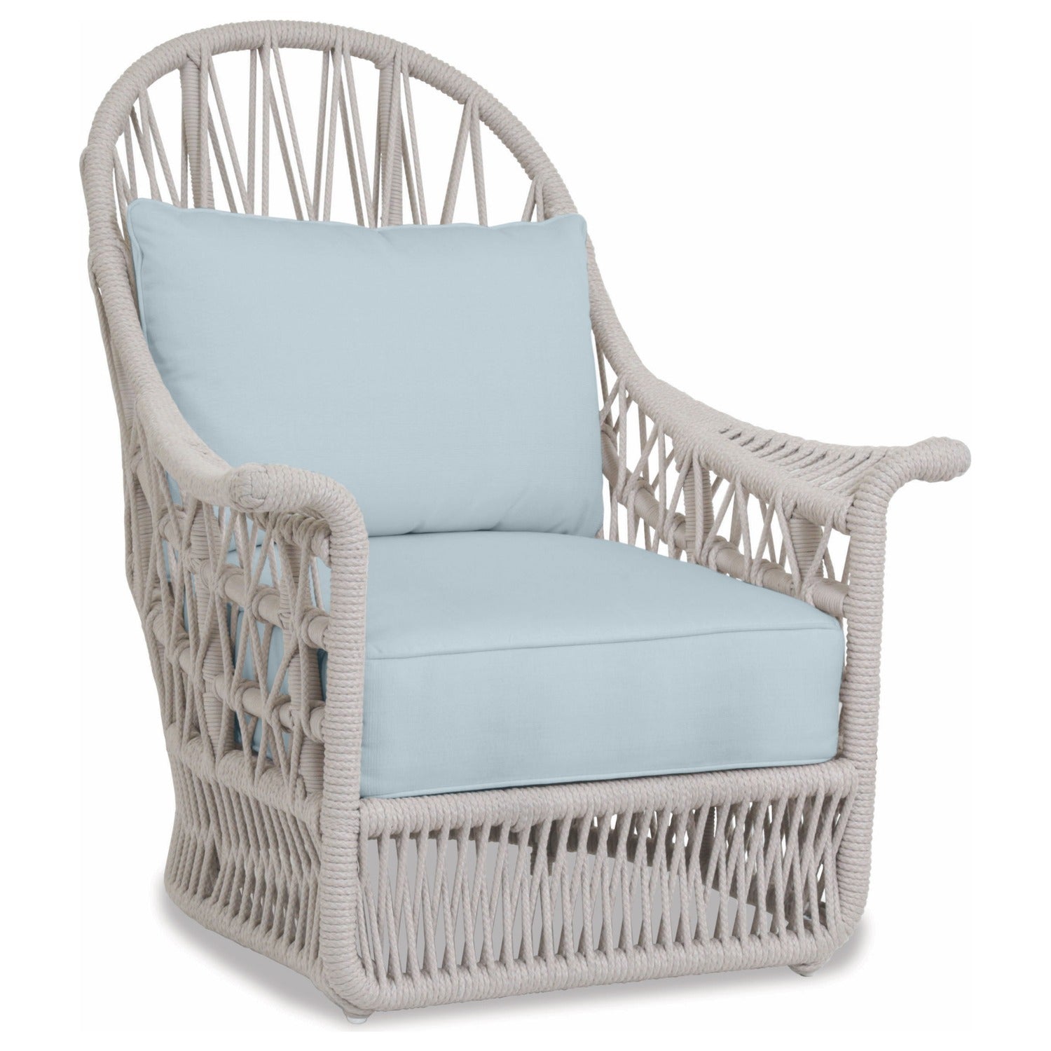 Sunset West Dana Rope Canvas Skyline w/Self Welt Wing Outdoor Chair