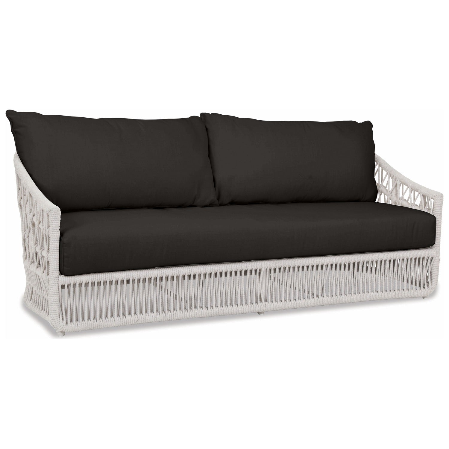 Sunset West Dana Rope Spectrum Carbon w/Self Welt Outdoor Sofa