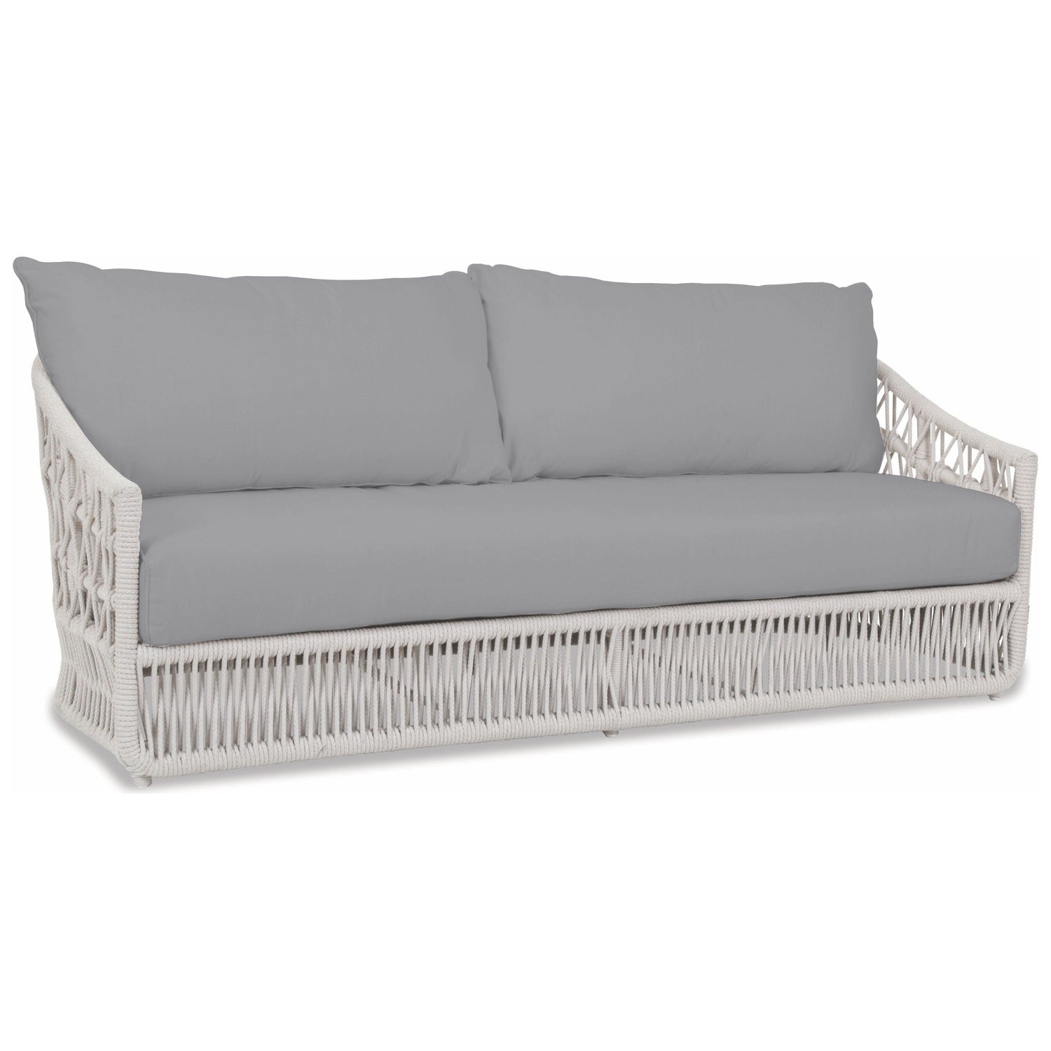 Sunset West Dana Rope Canvas Granite w/Self Welt Outdoor Sofa