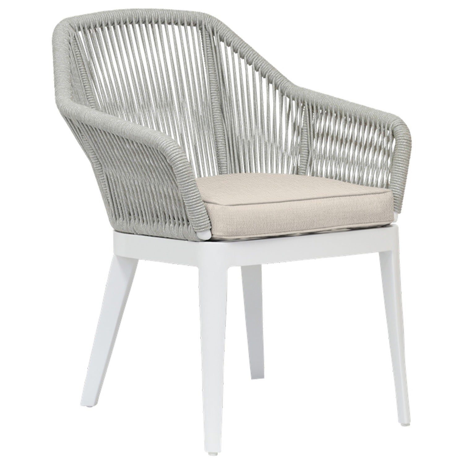 Sunset West Miami Echo Ash w/Self Welt Outdoor Dining Chair Set of 2