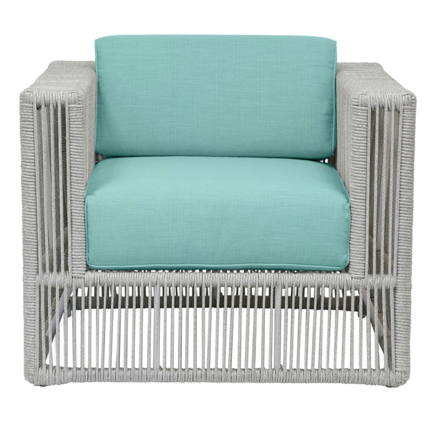 Sunset West Miami Dupione Celeste w/Self Welt Outdoor Club Chair