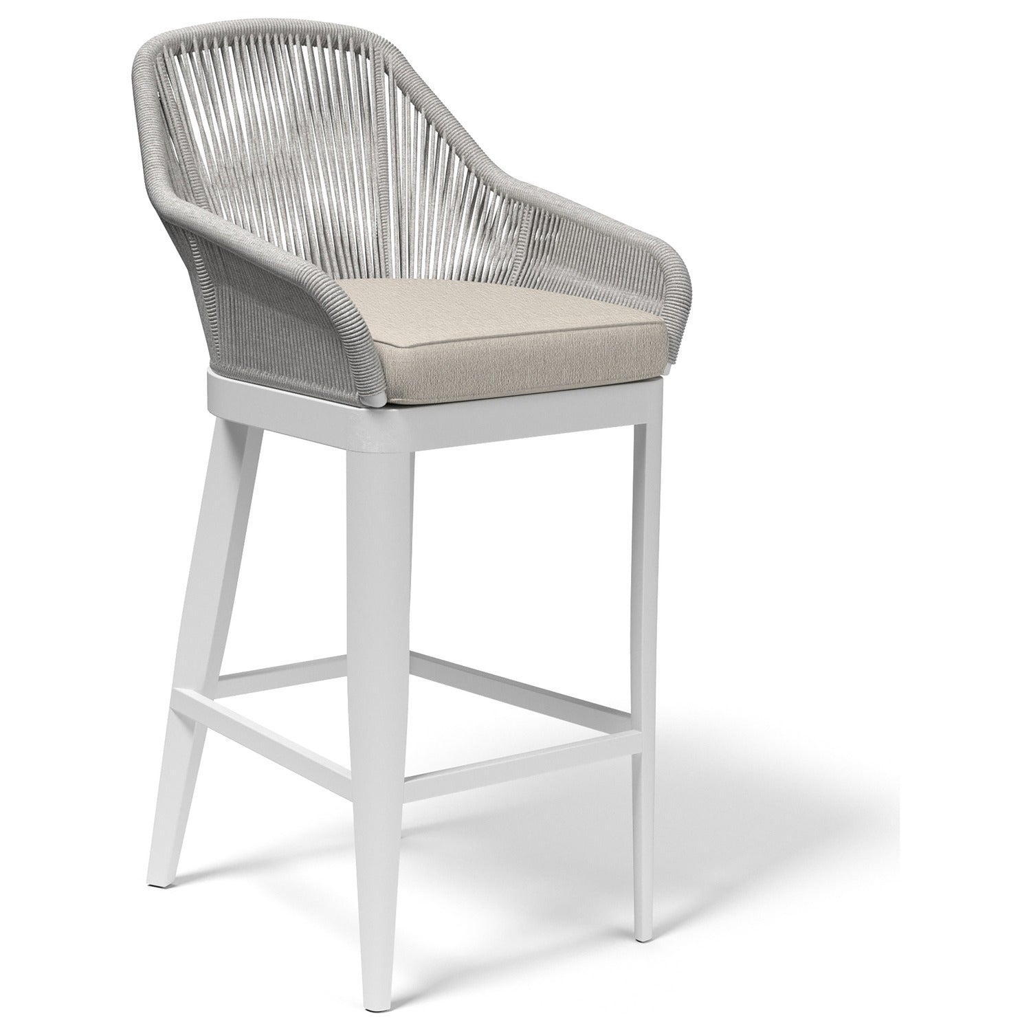 Sunset West Miami Echo Ash w/Self Welt Outdoor Barstool Set of 2