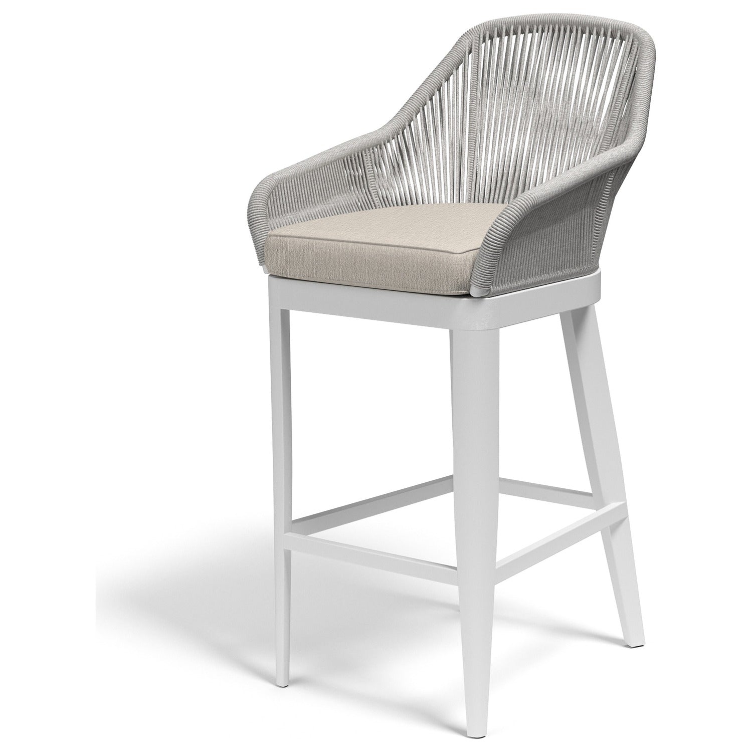 Sunset West Miami Echo Ash w/Self Welt Outdoor Barstool Set of 2