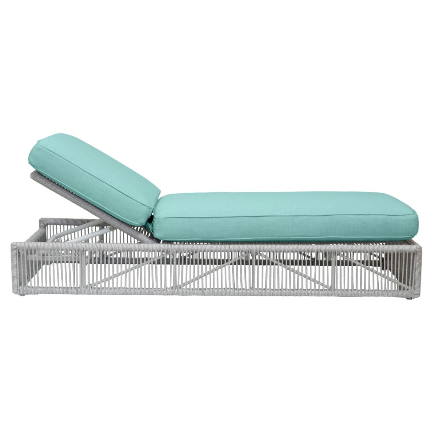 Sunset West Miami Dupione Celeste w/Self Welt Outdoor Adjustable Chaise