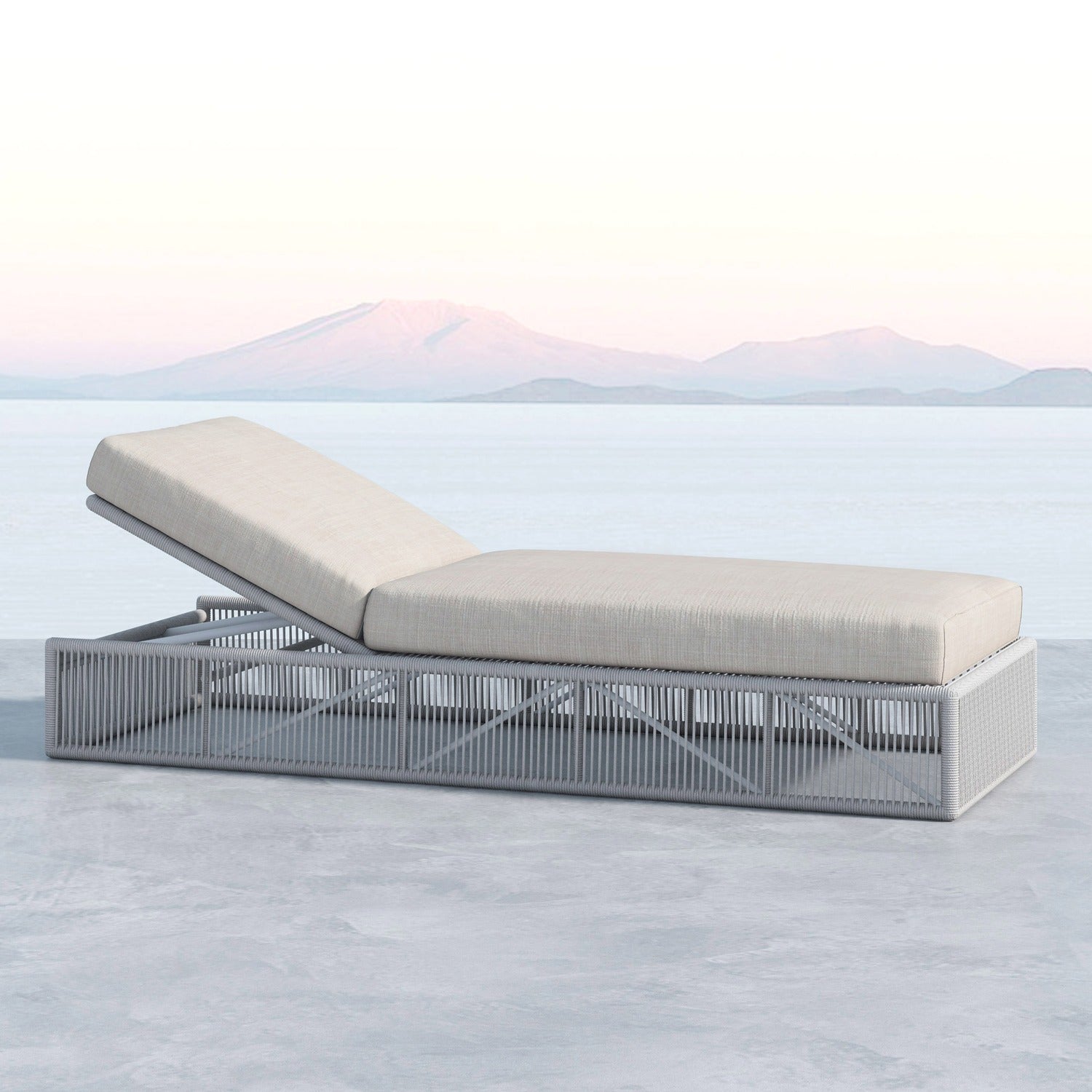Sunset West Miami Echo Ash w/Self Welt Outdoor Adjustable Chaise