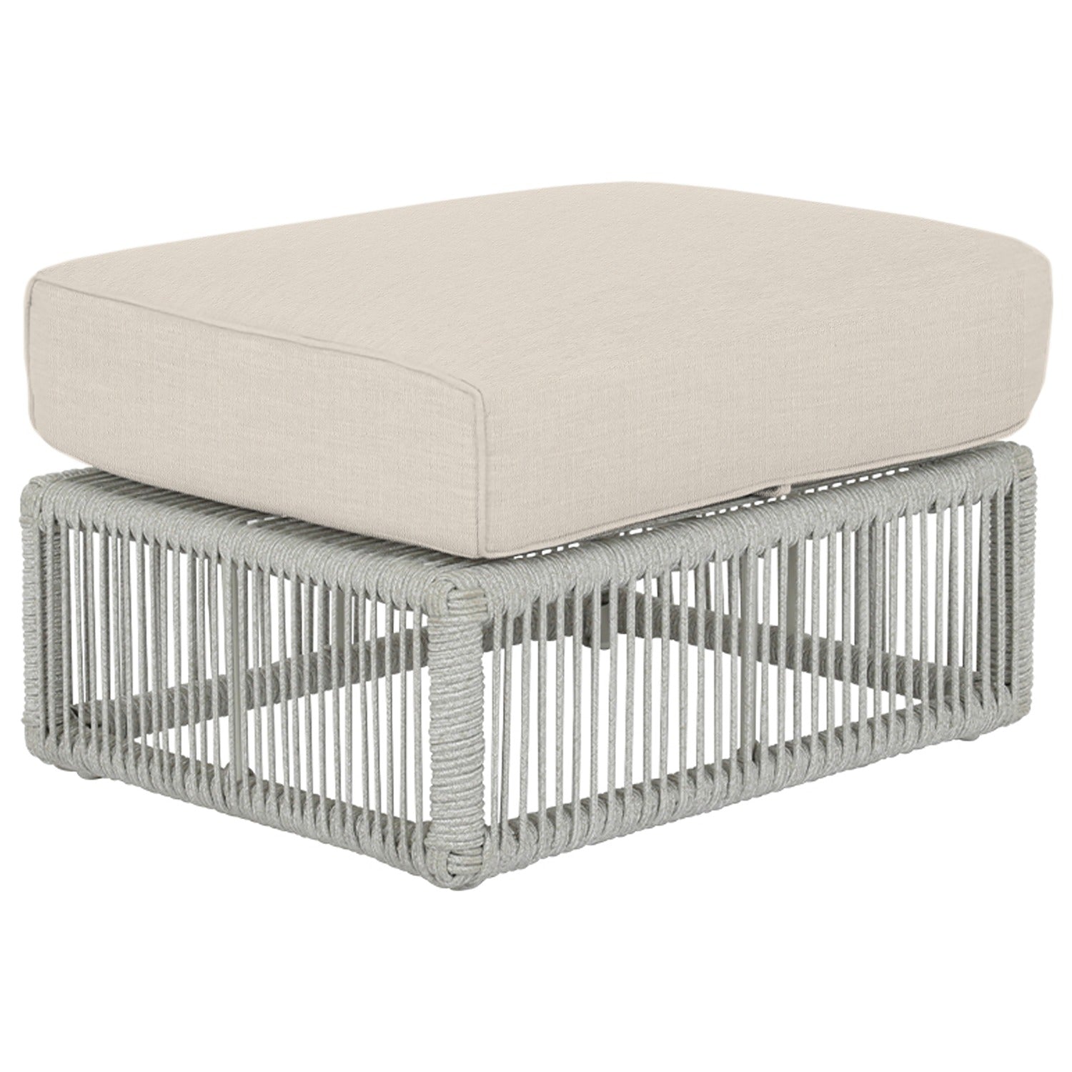 Sunset West Miami Echo Ash w/Self Welt Outdoor Ottoman