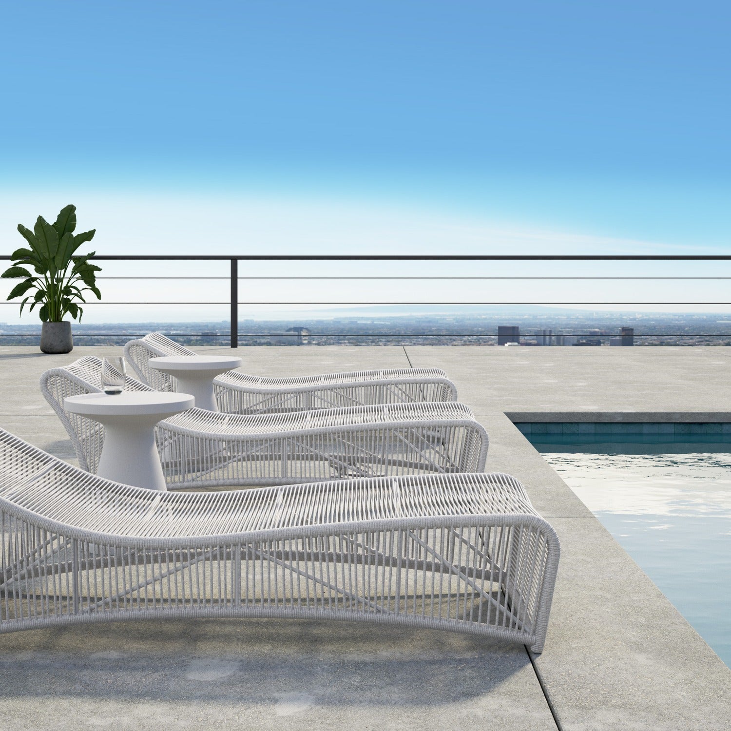 Sunset West Miami Cushionless Outdoor Chaise