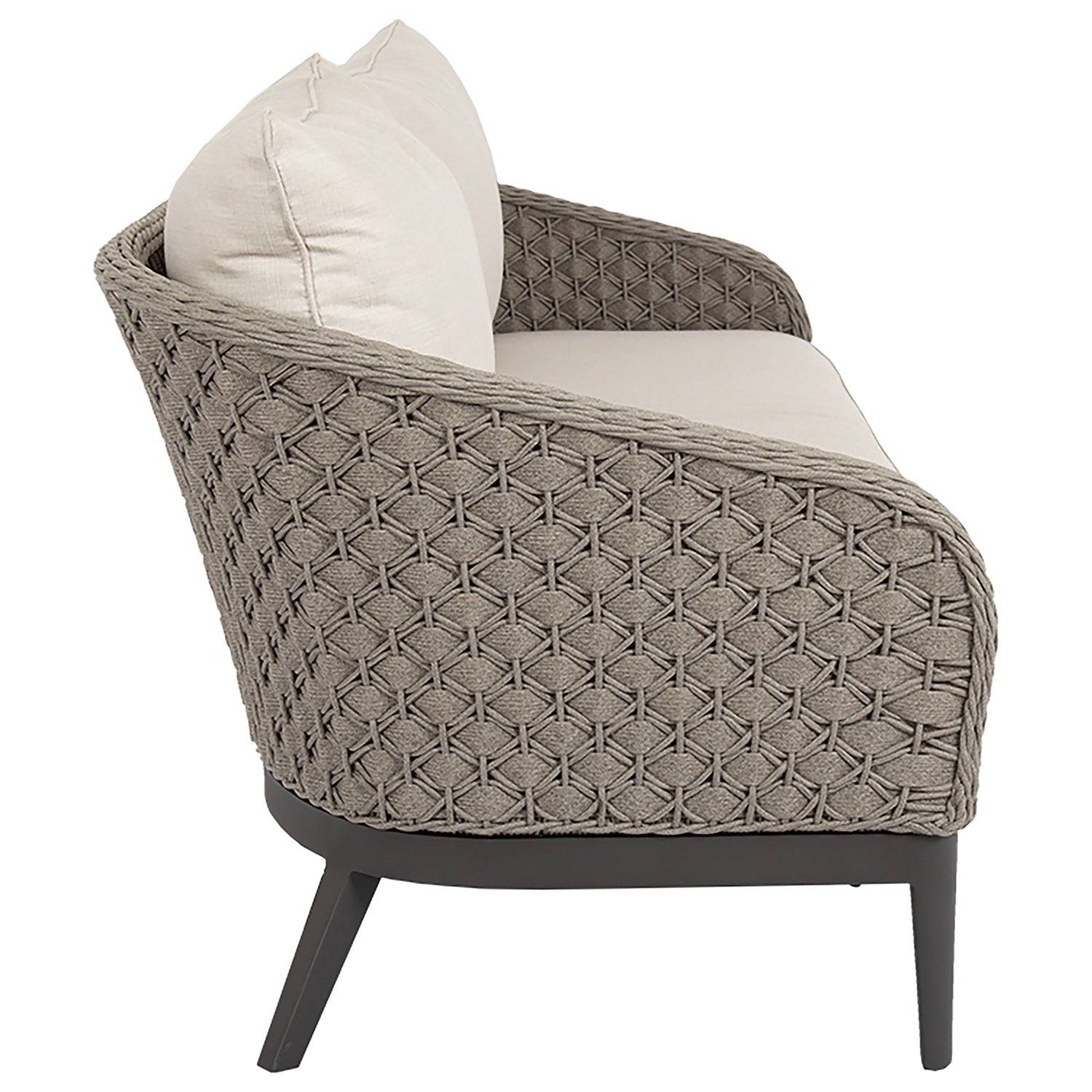 Sunset West Marbella Echo Ash w/Self Welt Outdoor Sofa