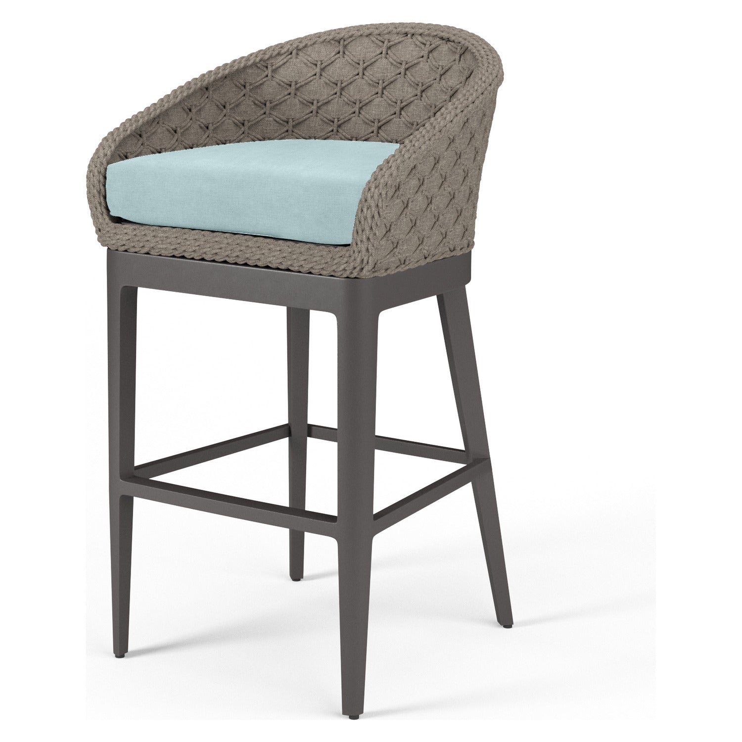 Sunset West Marbella Dupione Celeste Outdoor Barstool