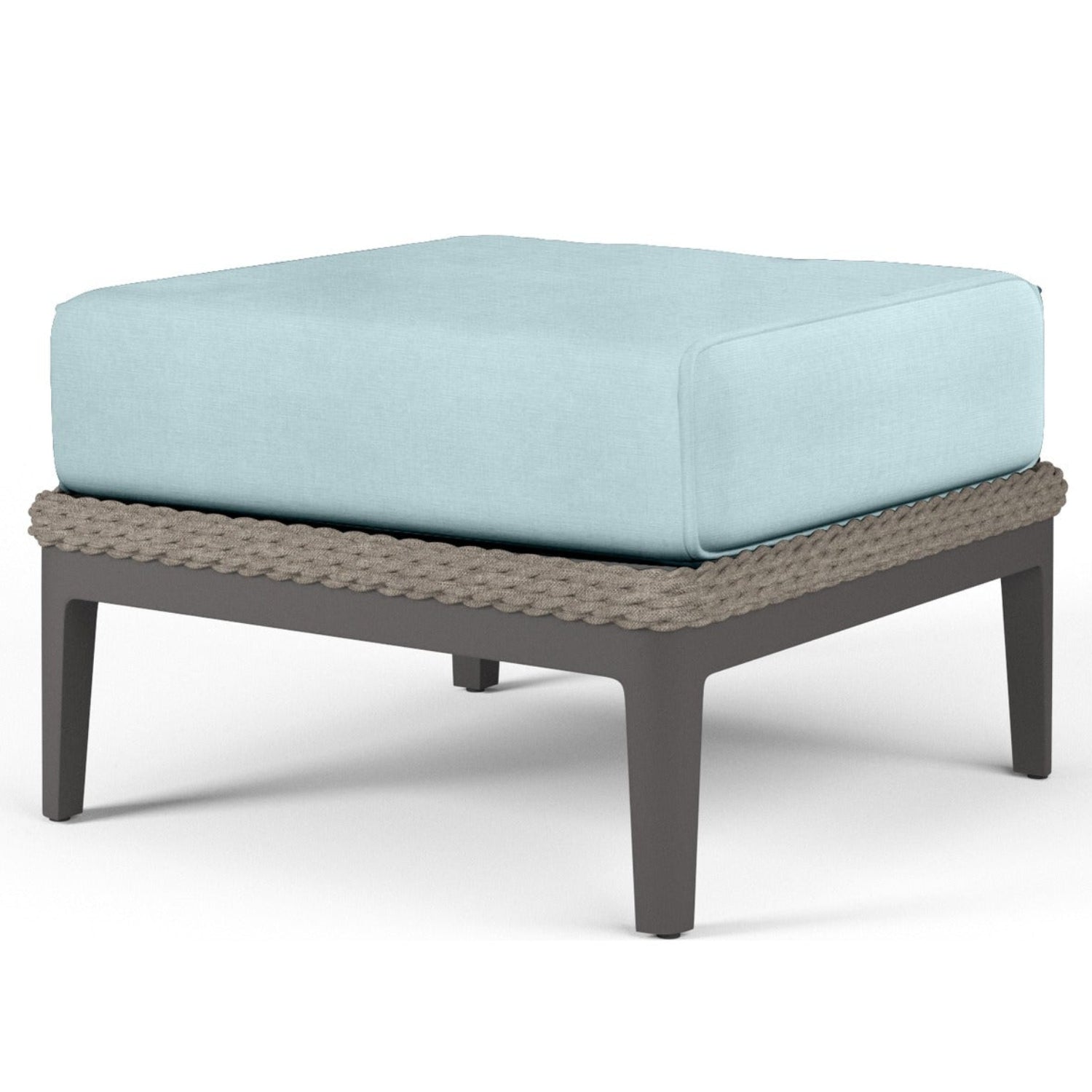 Sunset West Marbella Dupione Celeste Outdoor Ottoman