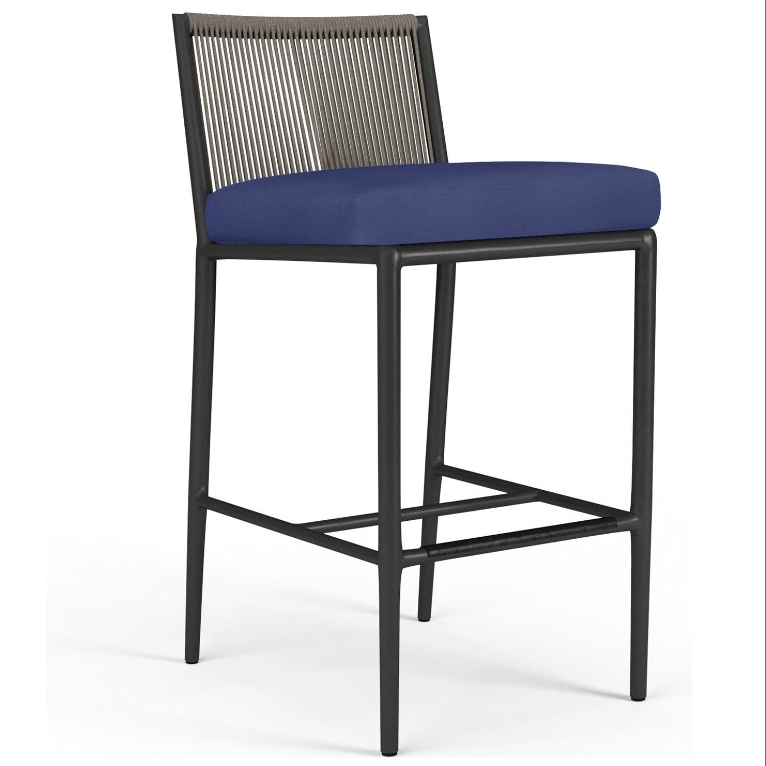 Sunset West Pietra Echo Midnight Outdoor Barstool Set of 2